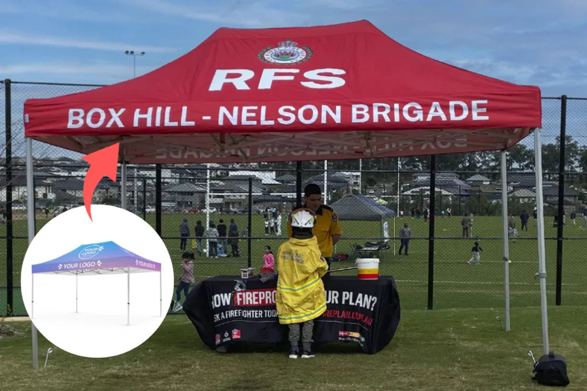 Where can I find affordable custom printed canopies for outdoor events?