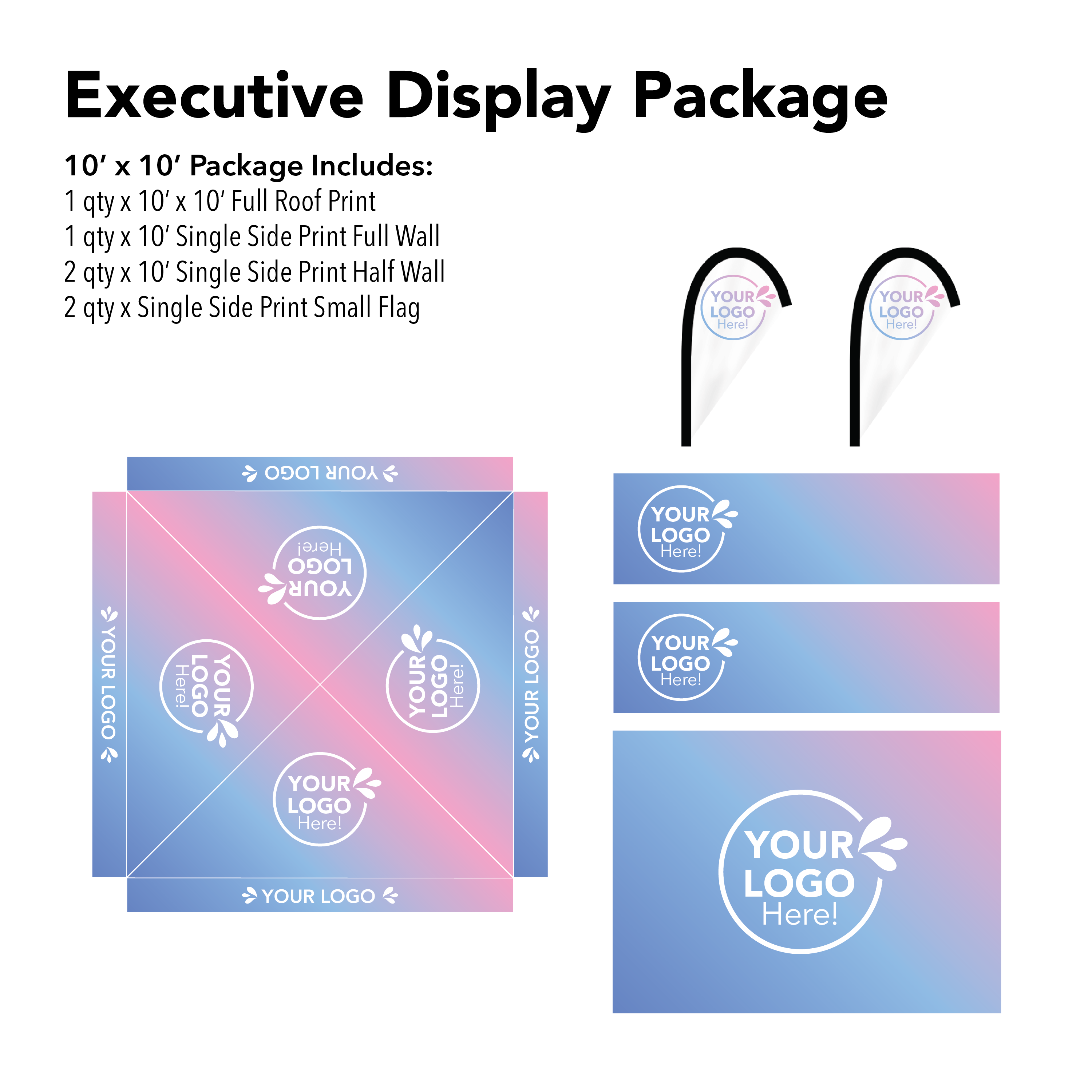 X5 10x10 Custom Canopy Executive Display Package Details
