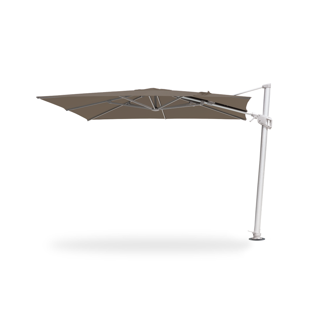 10×10 Cantilever 100 Series Umbrella in Beige - Base Plate with Dynabolts