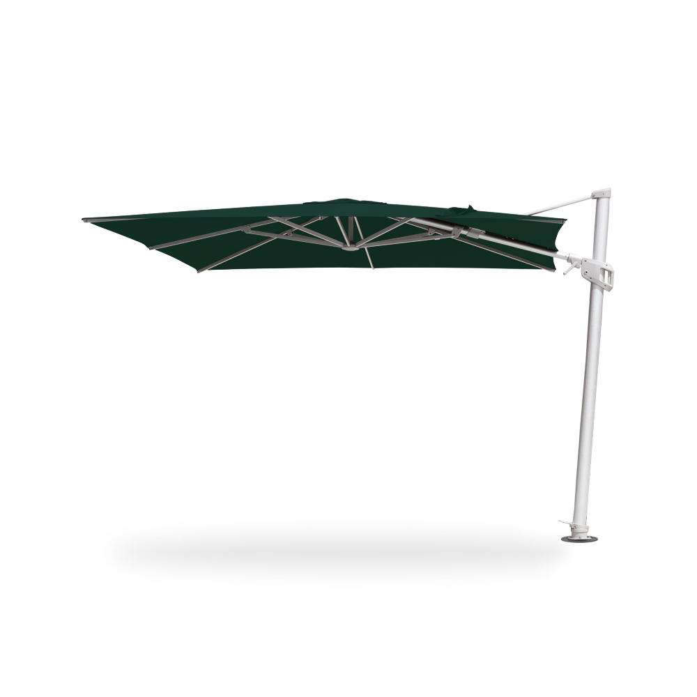 10×10 Cantilever 100 Series Umbrella in Green - Base Plate with Dynabolts