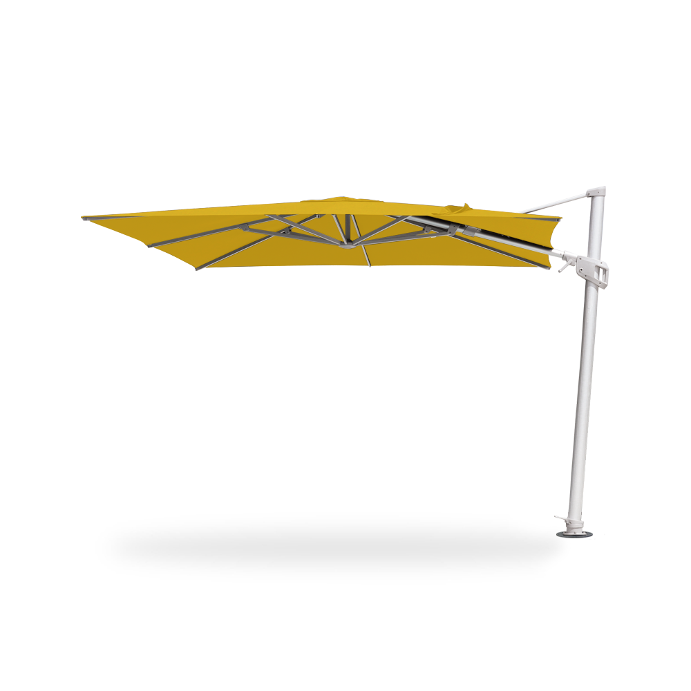 10×10 Cantilever 100 Series Umbrella in Yellow - Base Plate with Dynabolts