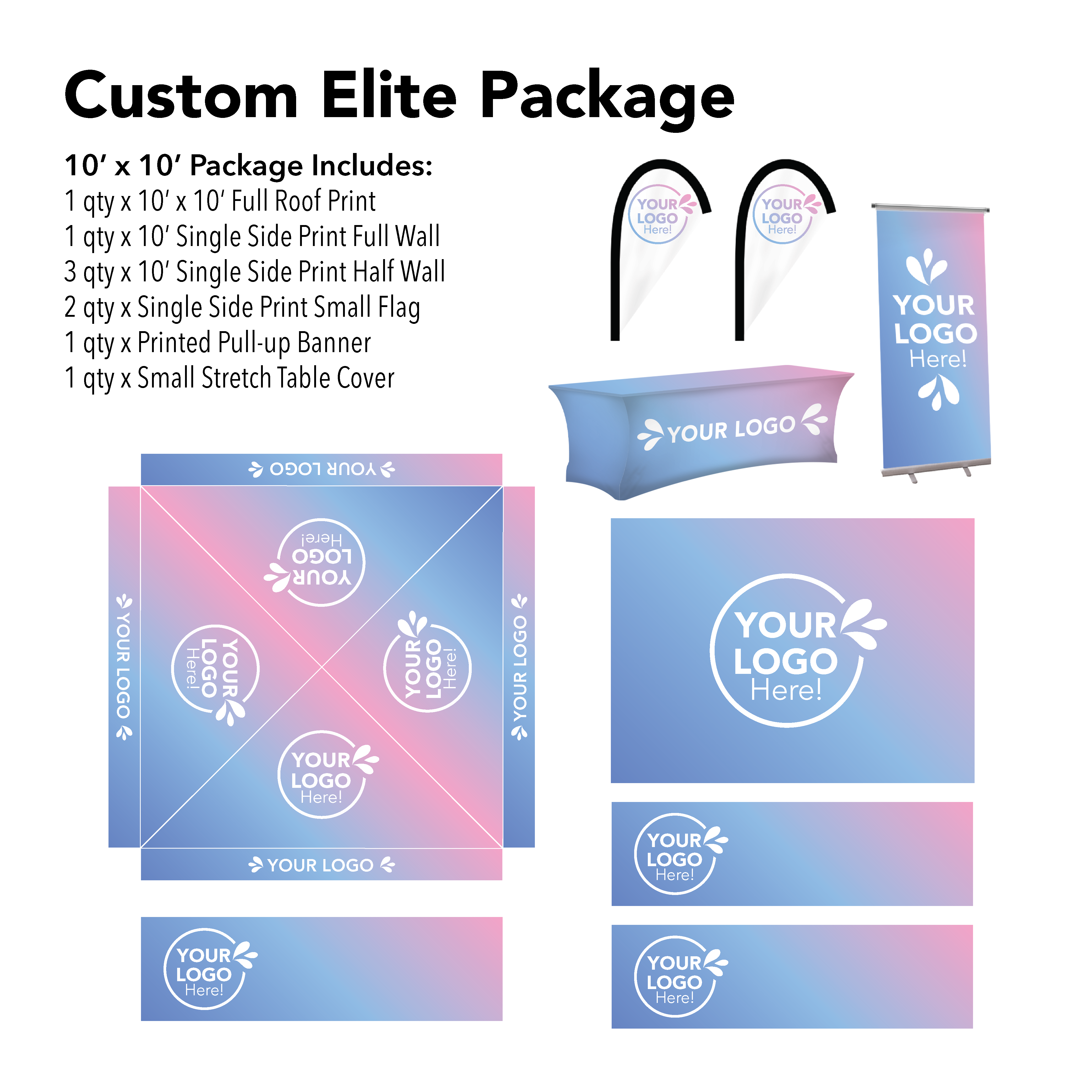 X5 10x10 Custom Canopy Elite Package Details