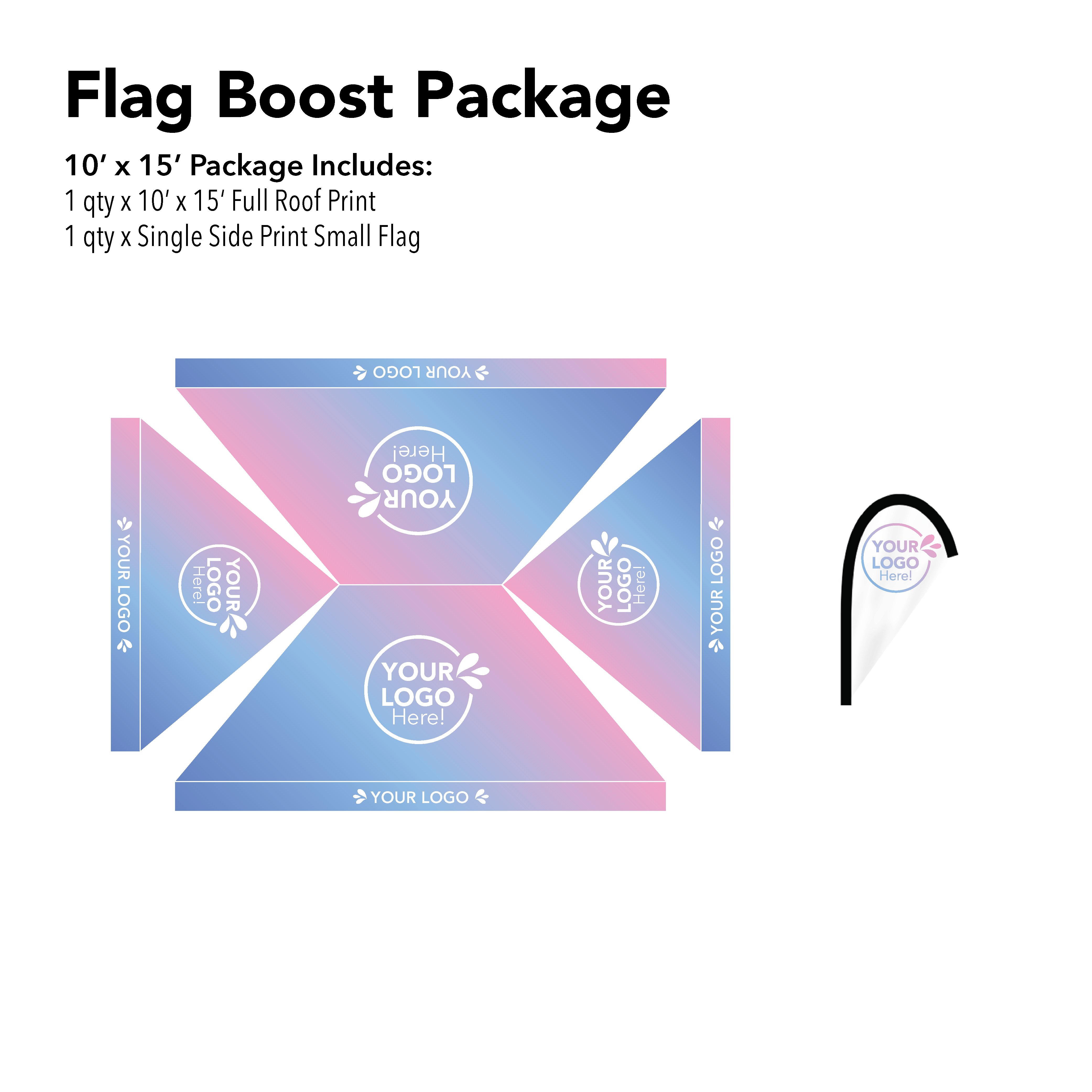 10’ x 15’ Custom Canopy | Flag Boost Package Details