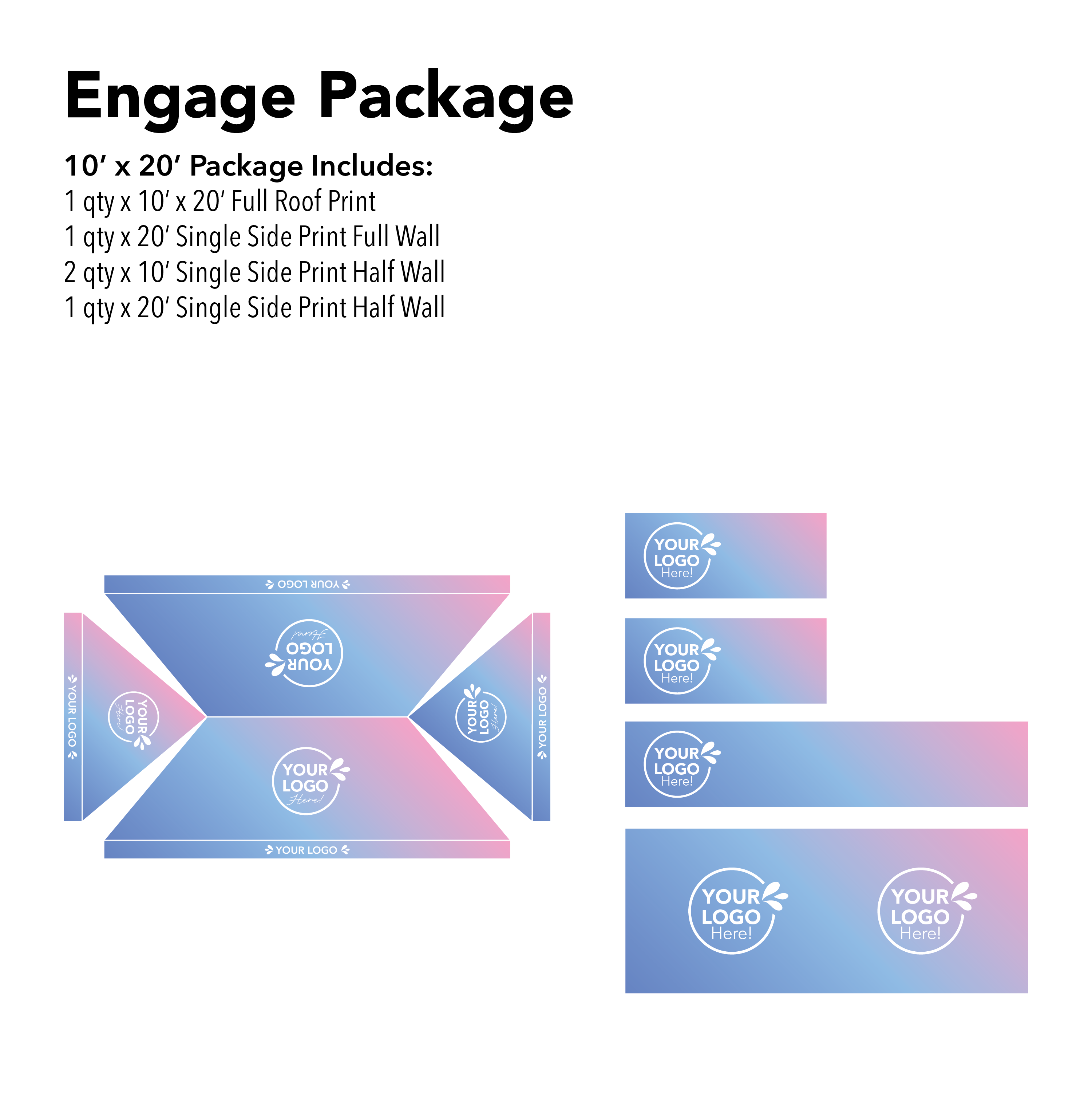 10x20 Custom Canopy Engage Package Details