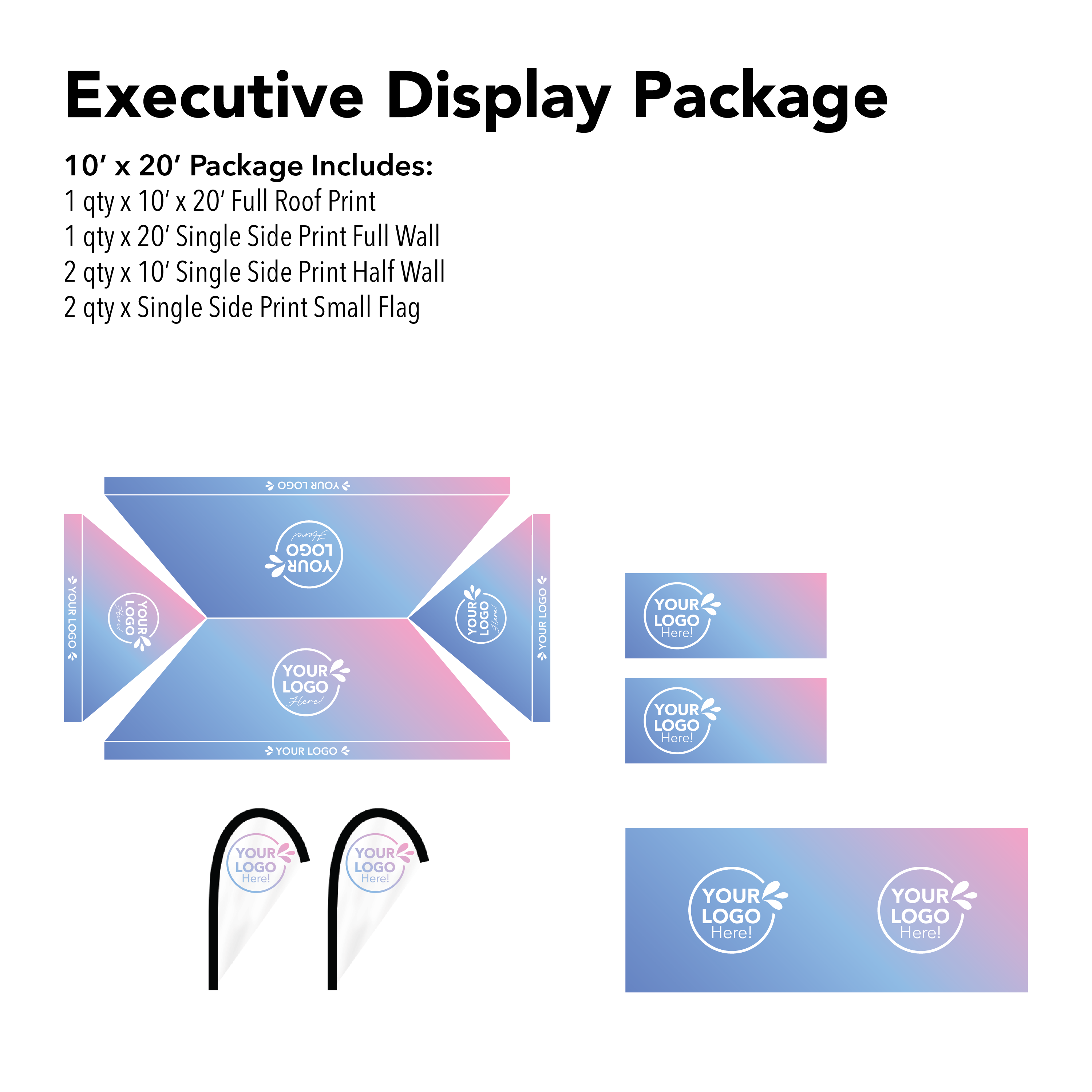 10x20 Custom Canopy Executive Display Package Details