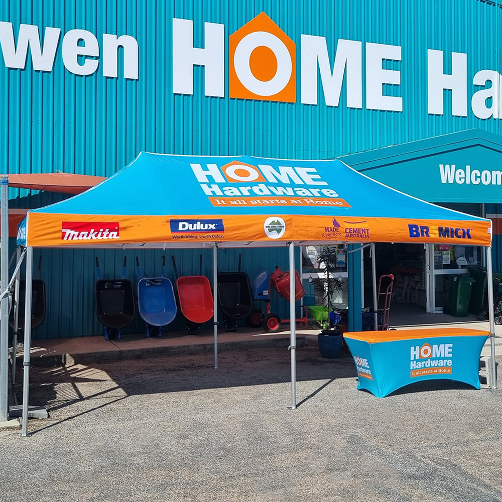 10x20 Custom Canopy Set up for Home Hardware
