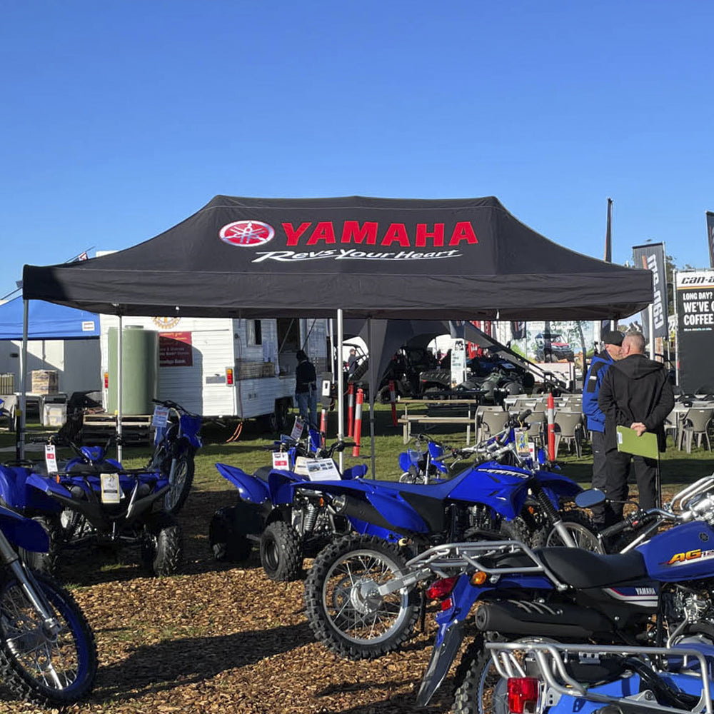 10x20 Custom Canopy Set up for Yamaha
