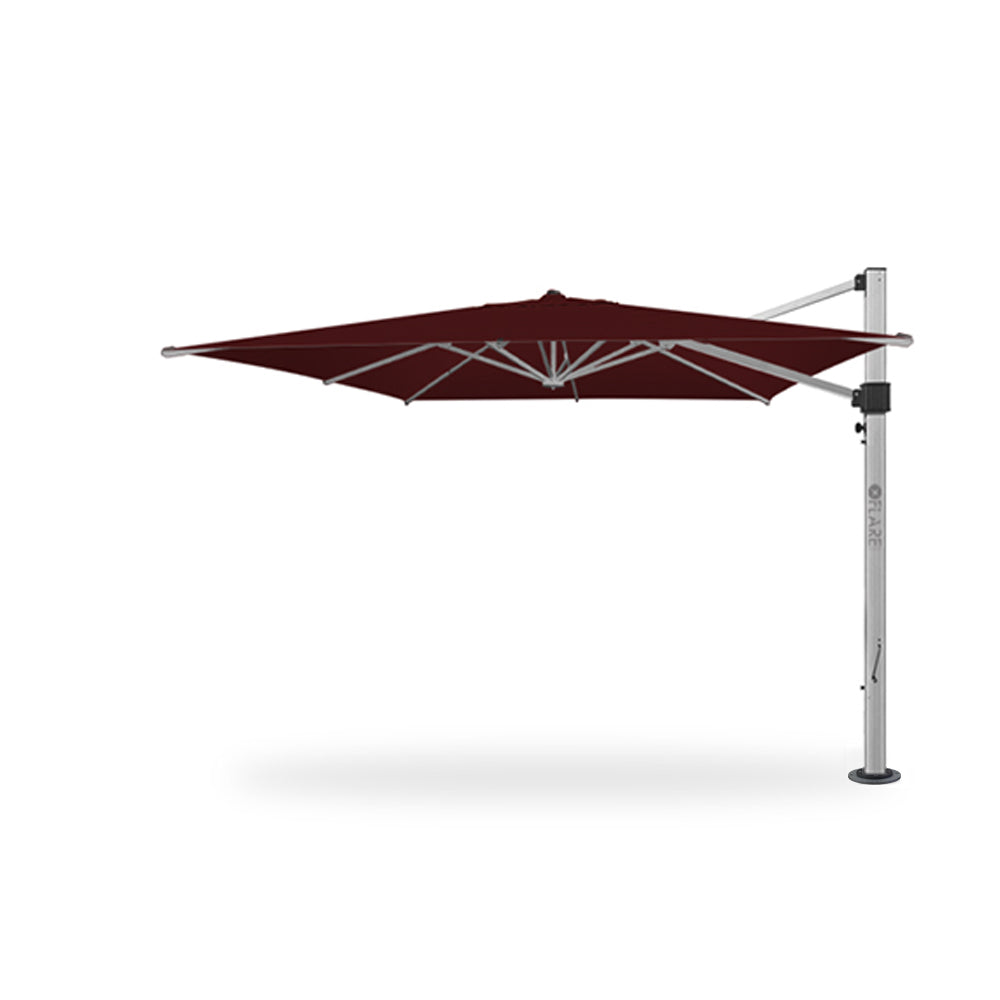 11' x 11' Cantilever Square Umbrellas in Burgundy