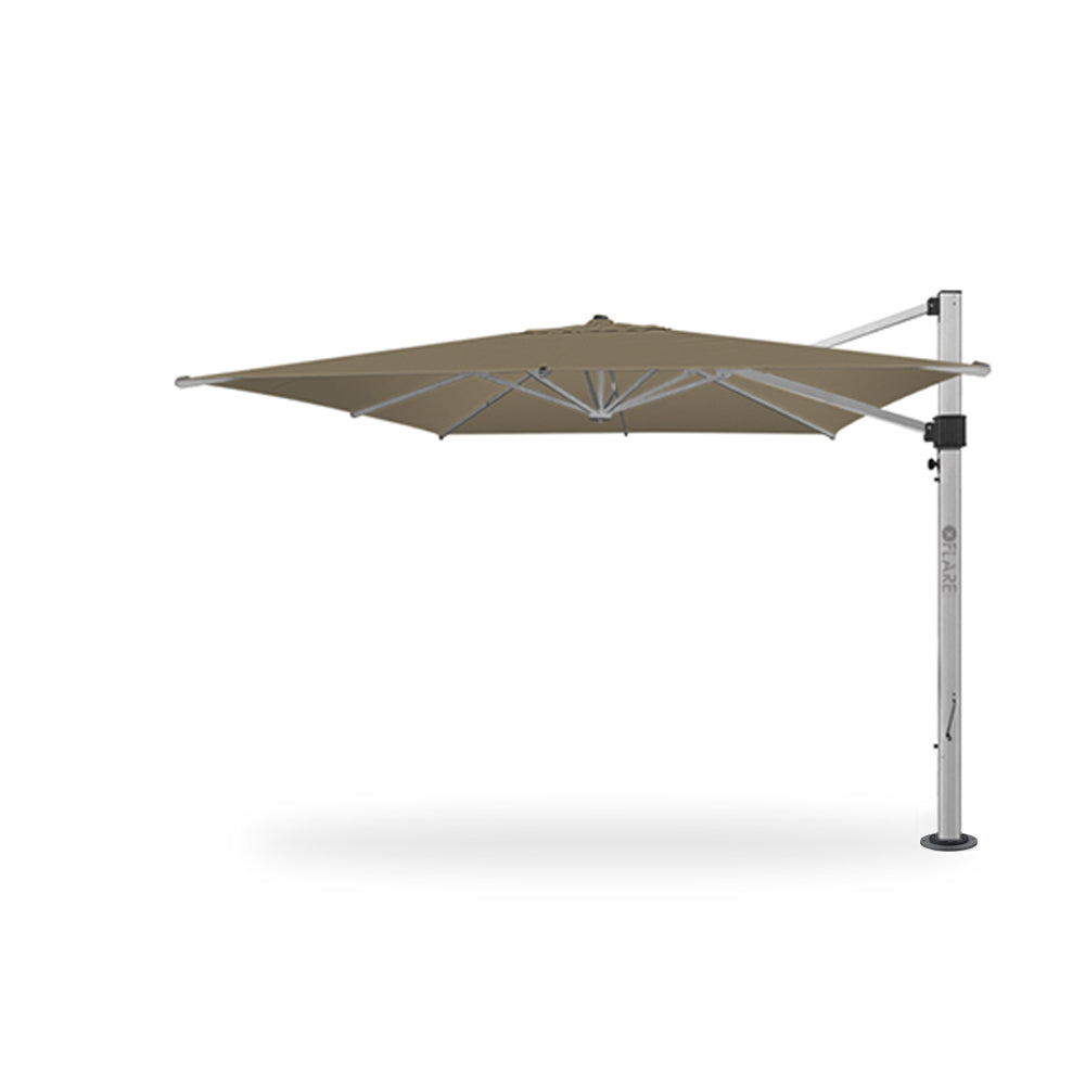 11' x 11' Cantilever Square Umbrellas in Khaki
