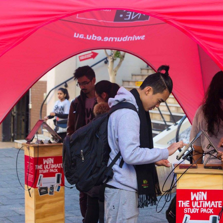 16ft Custom Printed Arch Tent set up by Extreme Canopy