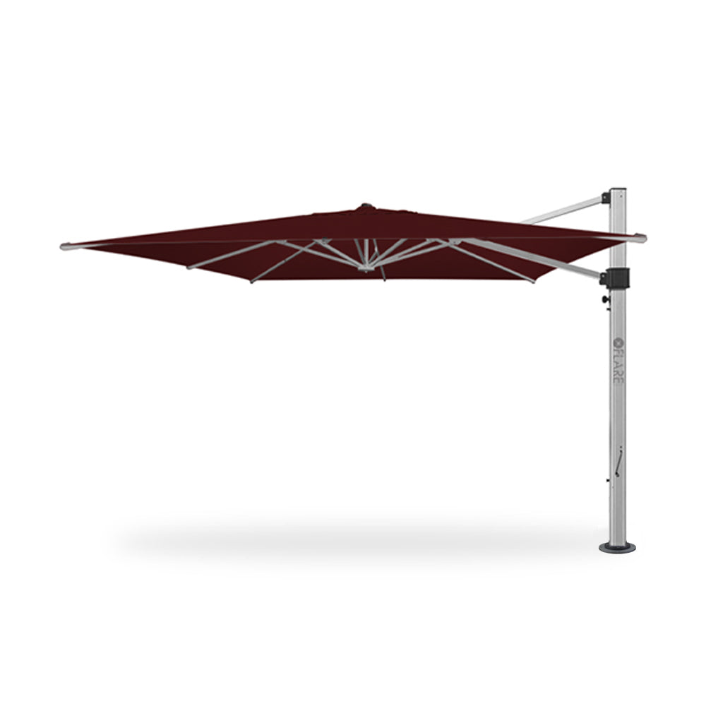 13' x 13' Cantilever Square Umbrellas in Burgundy