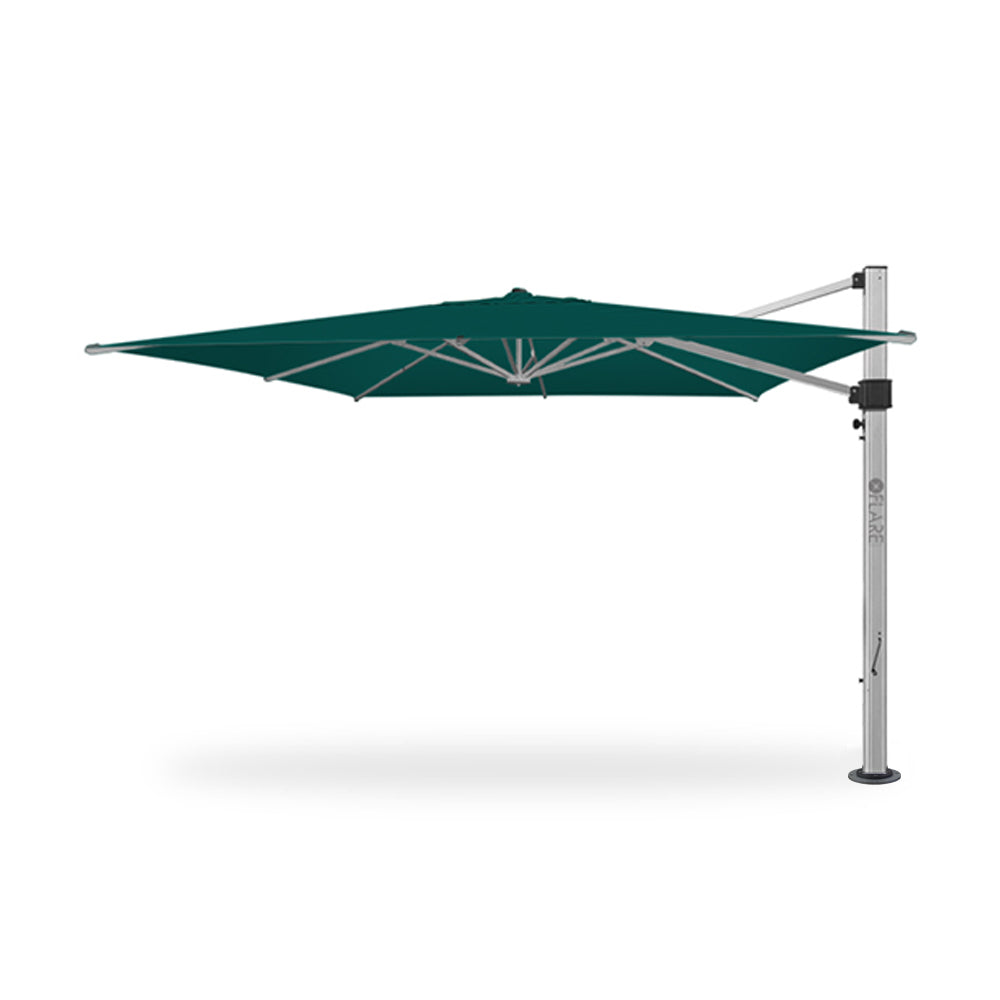 13' x 13' Cantilever Square Umbrellas in Teal with Marble Weights