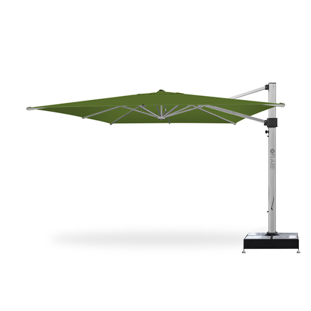 13' x 13' Cantilever Square Umbrellas in Macaw with Marble Weights