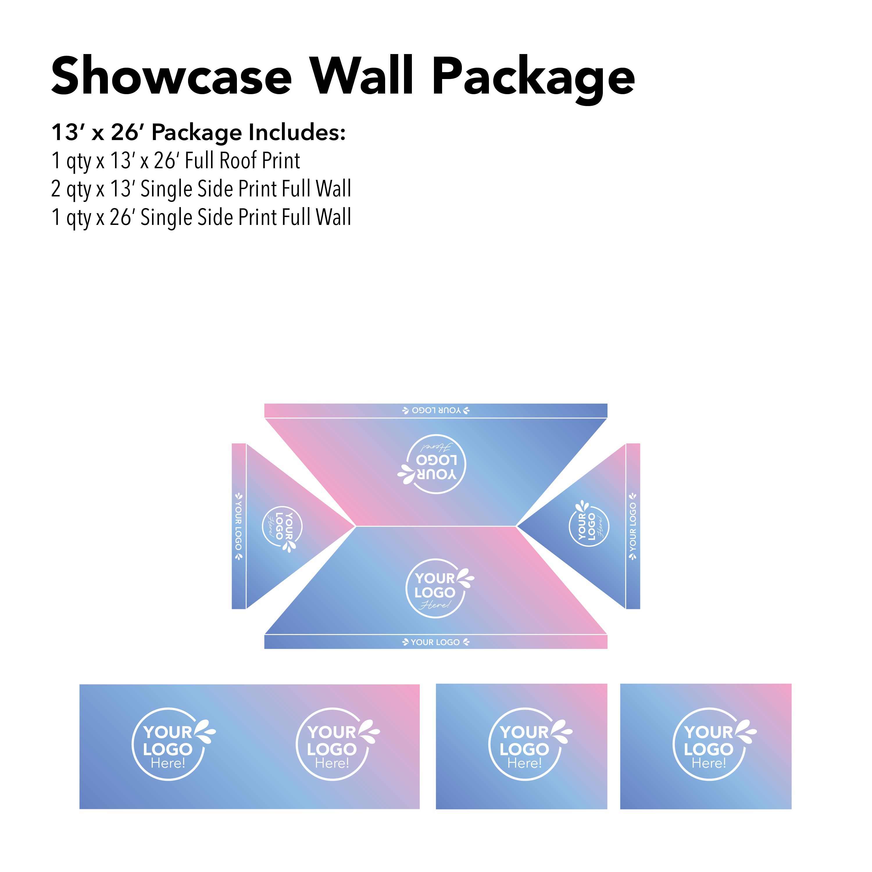 13x26 Custom Canopy Showcase Wall Package Details