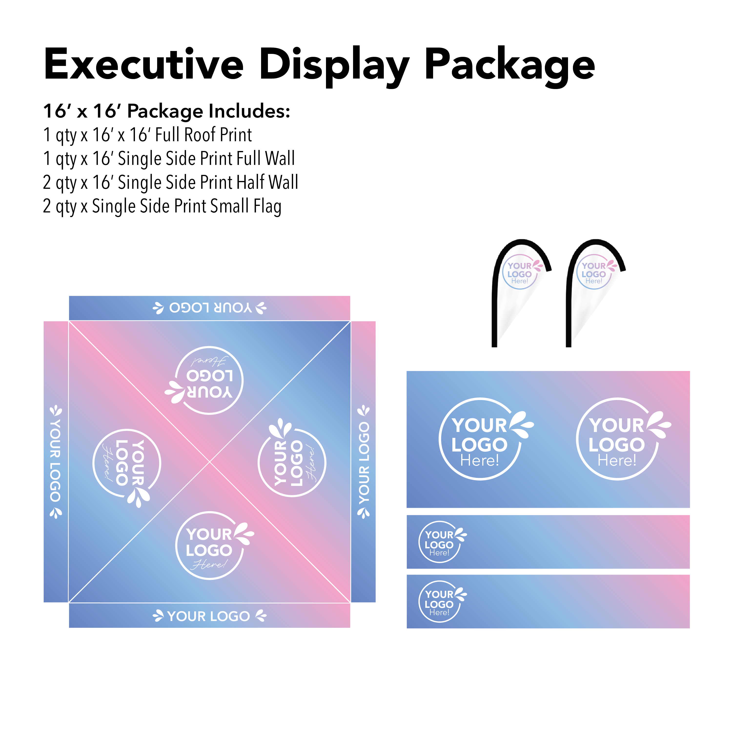 16' x 16' Custom Canopy Executive Display Package Details