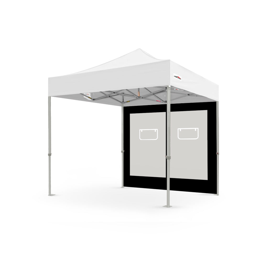 Plain 8' Canopy Service Window Wall in Black