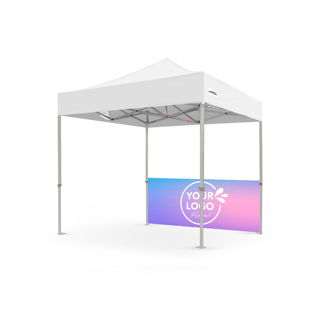 Custom printed canopy half wall