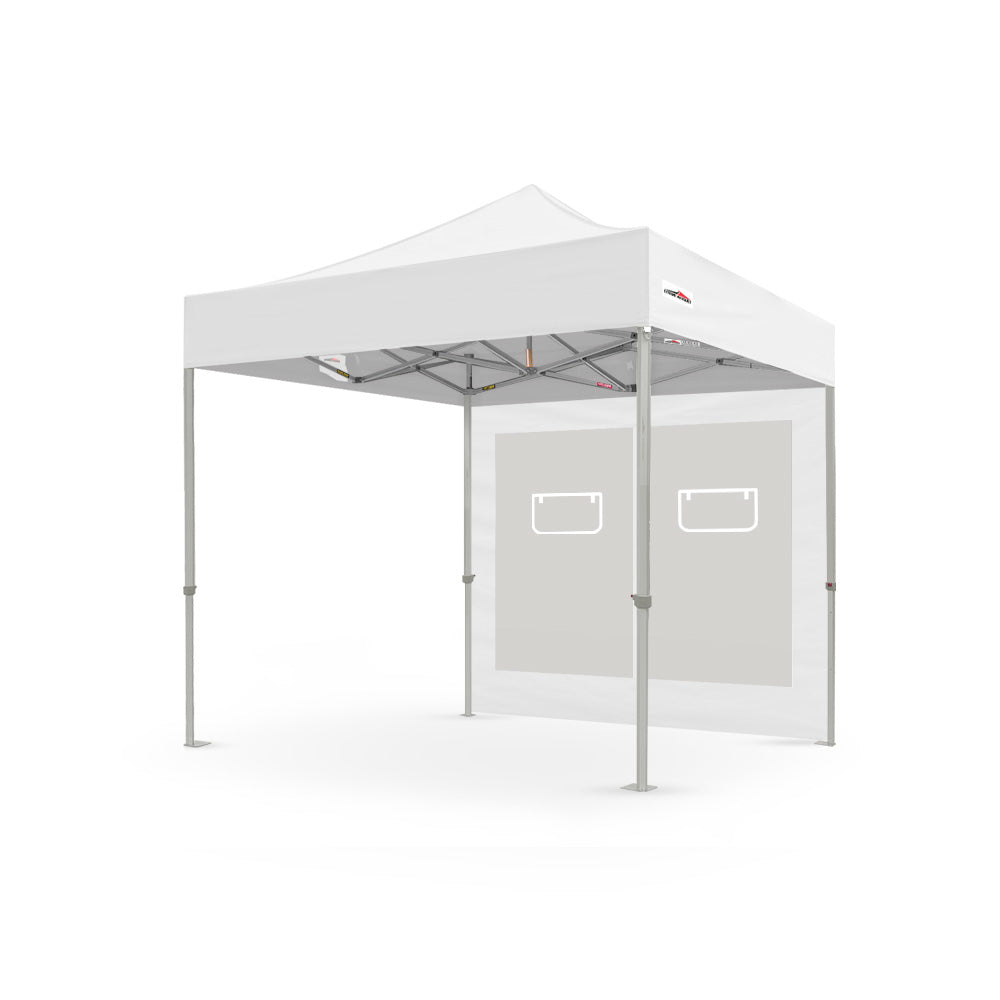 Plain 8' Canopy Service Window Wall in White