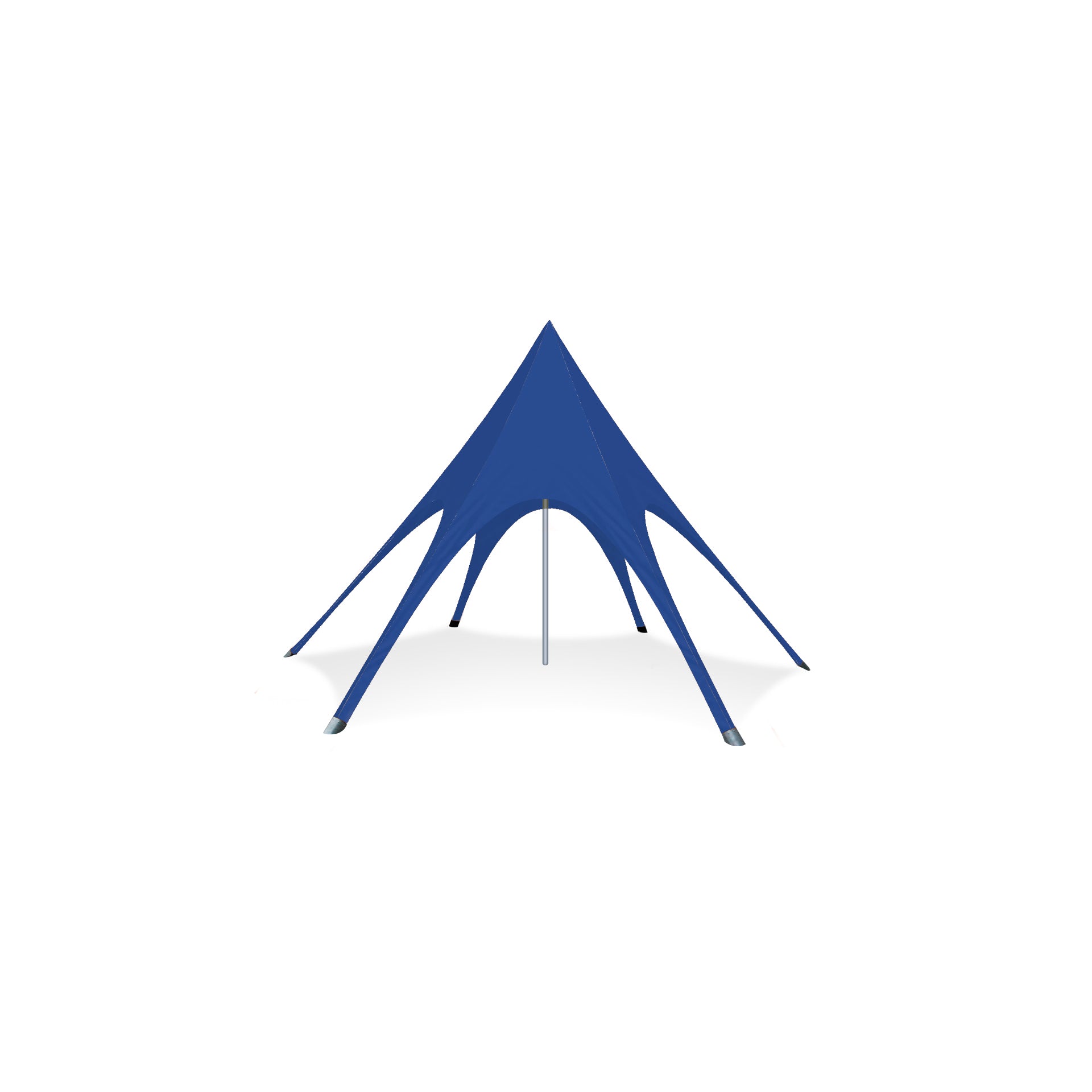 20ft Single Pole Star Shade in Blue