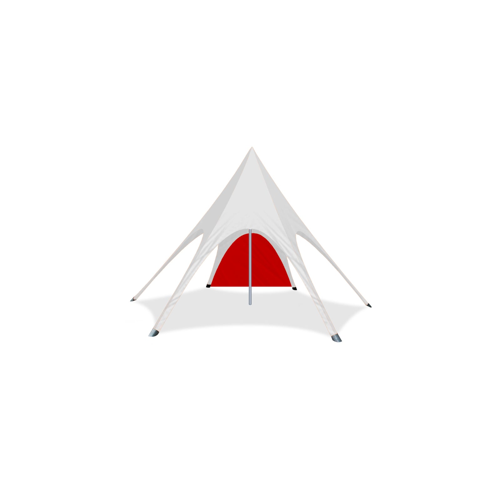 20ft Star Shade Plain Wall in Red