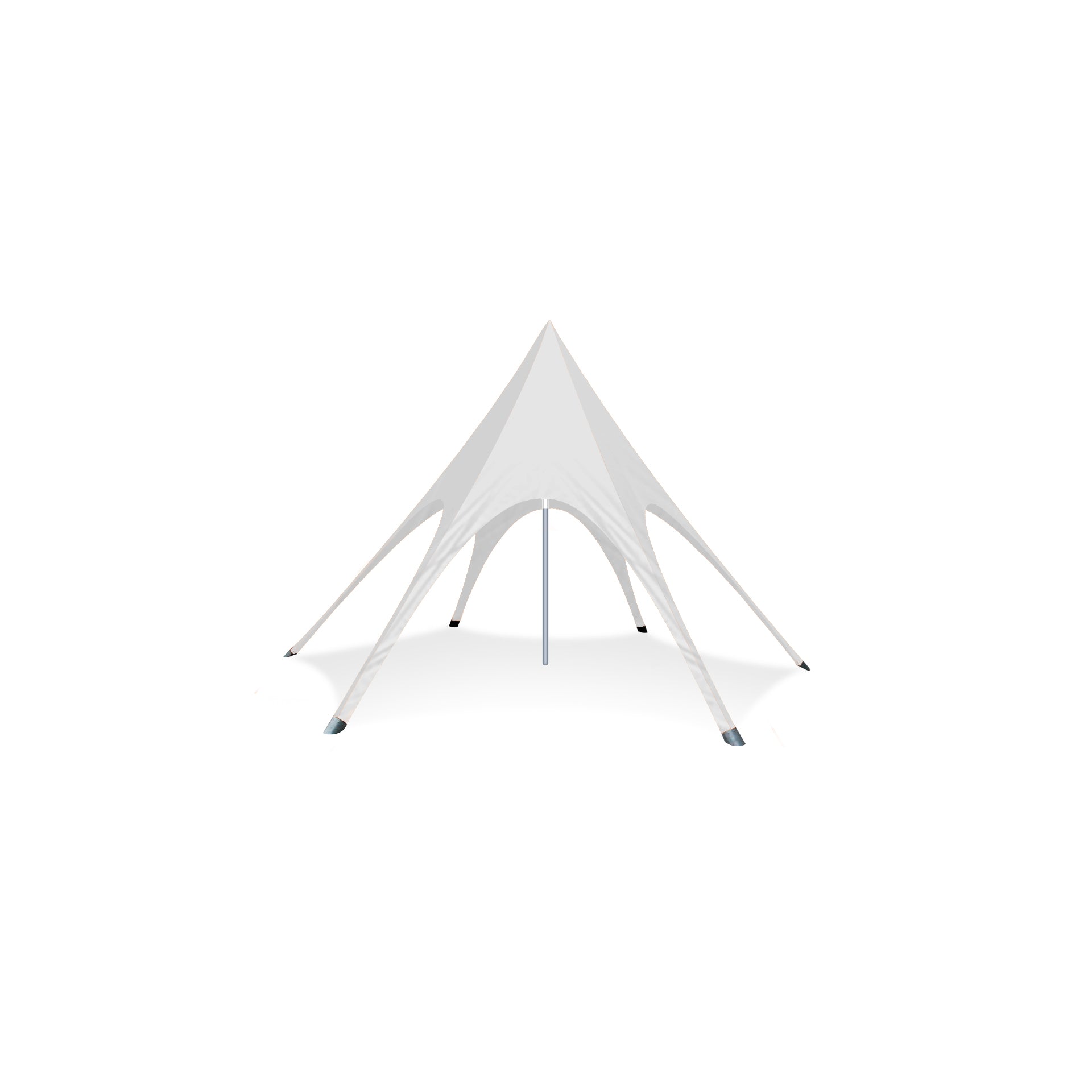 20ft Single Pole Star Shade in White