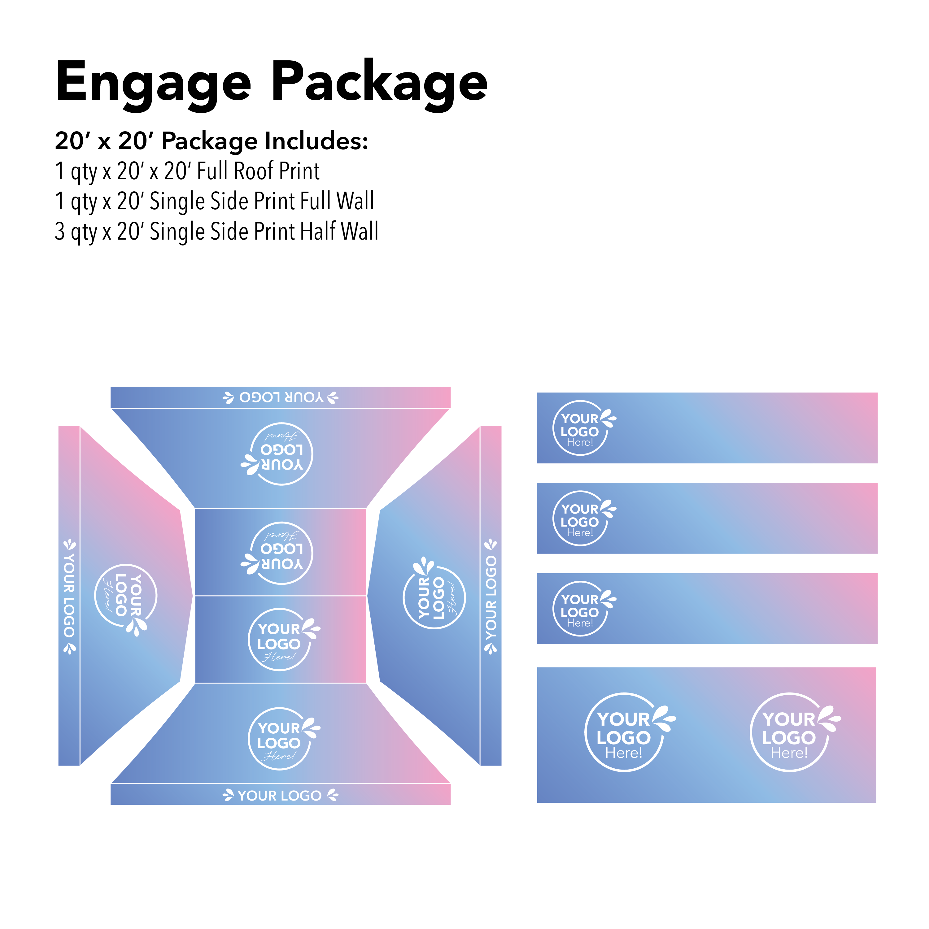 20' x 20' Custom Canopy Engage Package Details