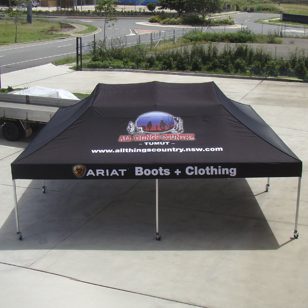 20x20 Custom Canopy Set up for ARIAT Boots + Clothing
