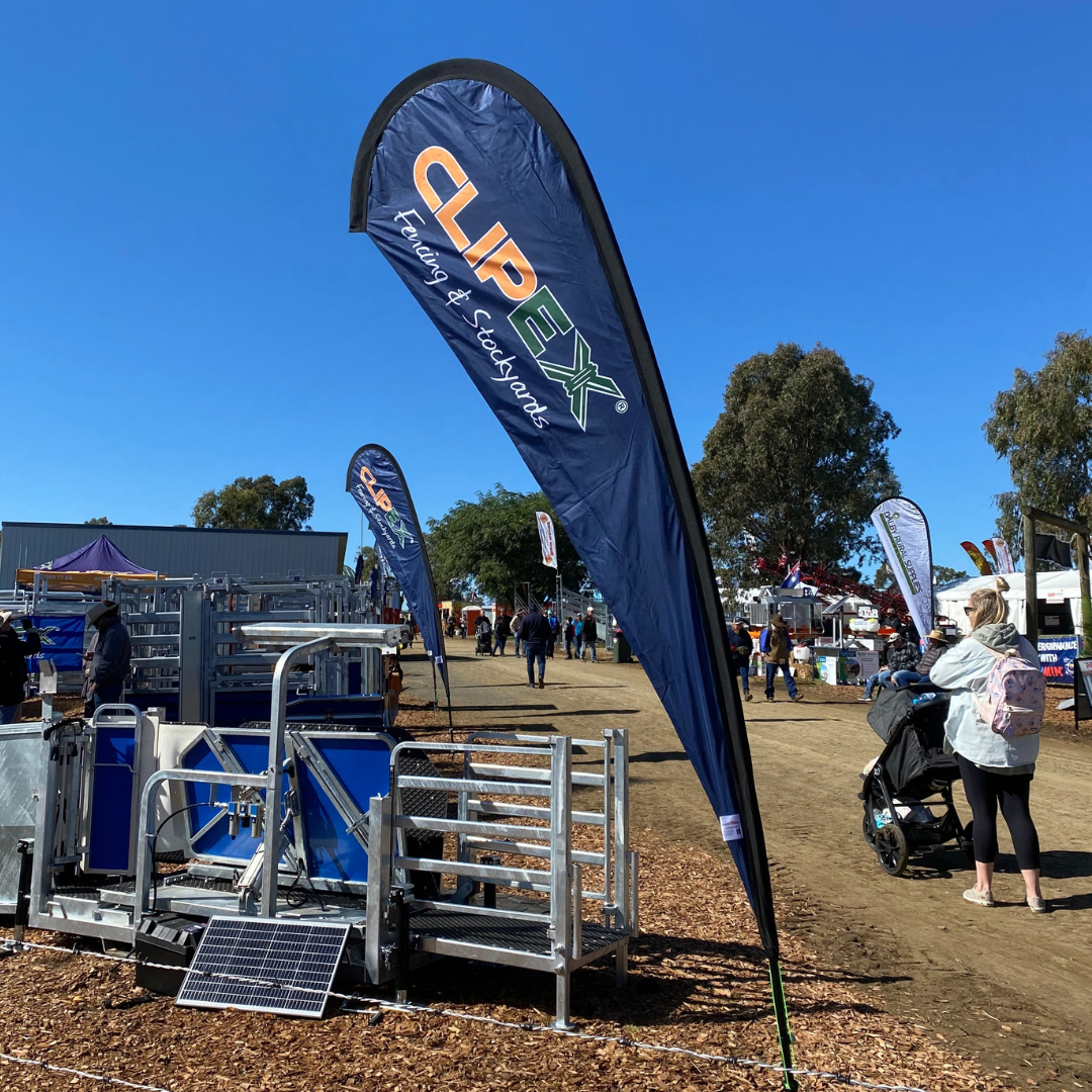 Small Custom Teardrop Flag for CLIPEX - Extreme Canopy