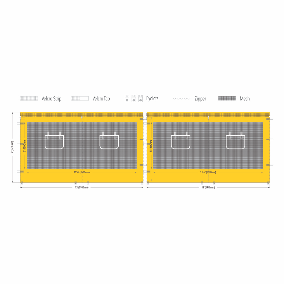 26' Canopy Service Window Wall | Canopy Accessory