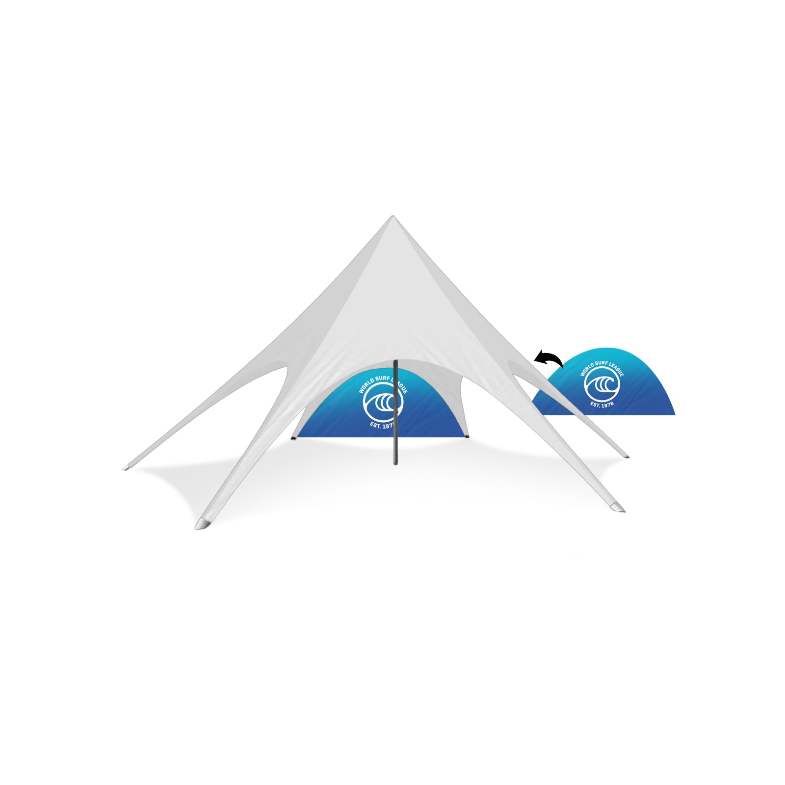 33ft Star Shade Custom Wall Single Side Printed