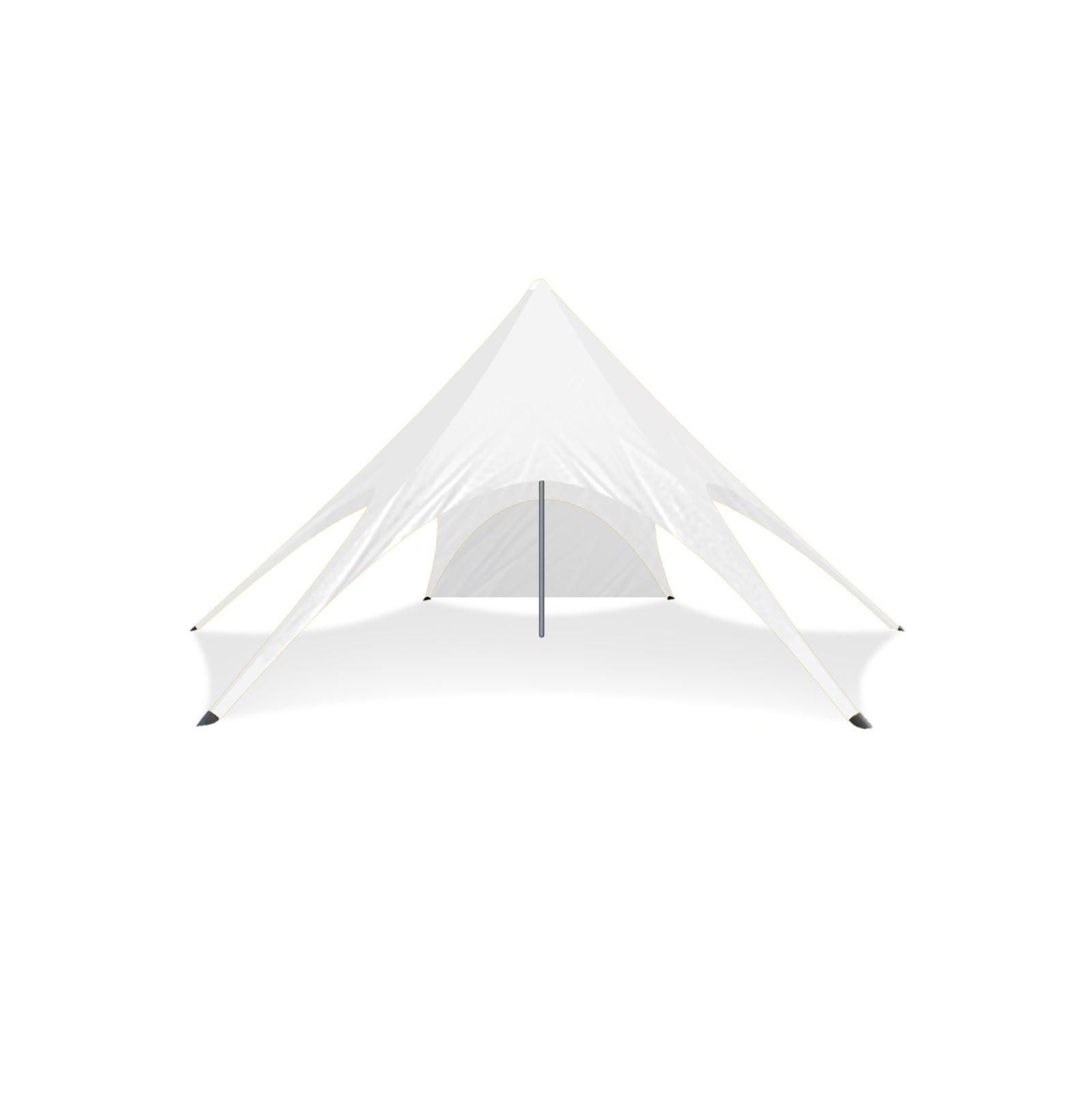 39ft Single Star Shade Wall in White - Extreme Canopy