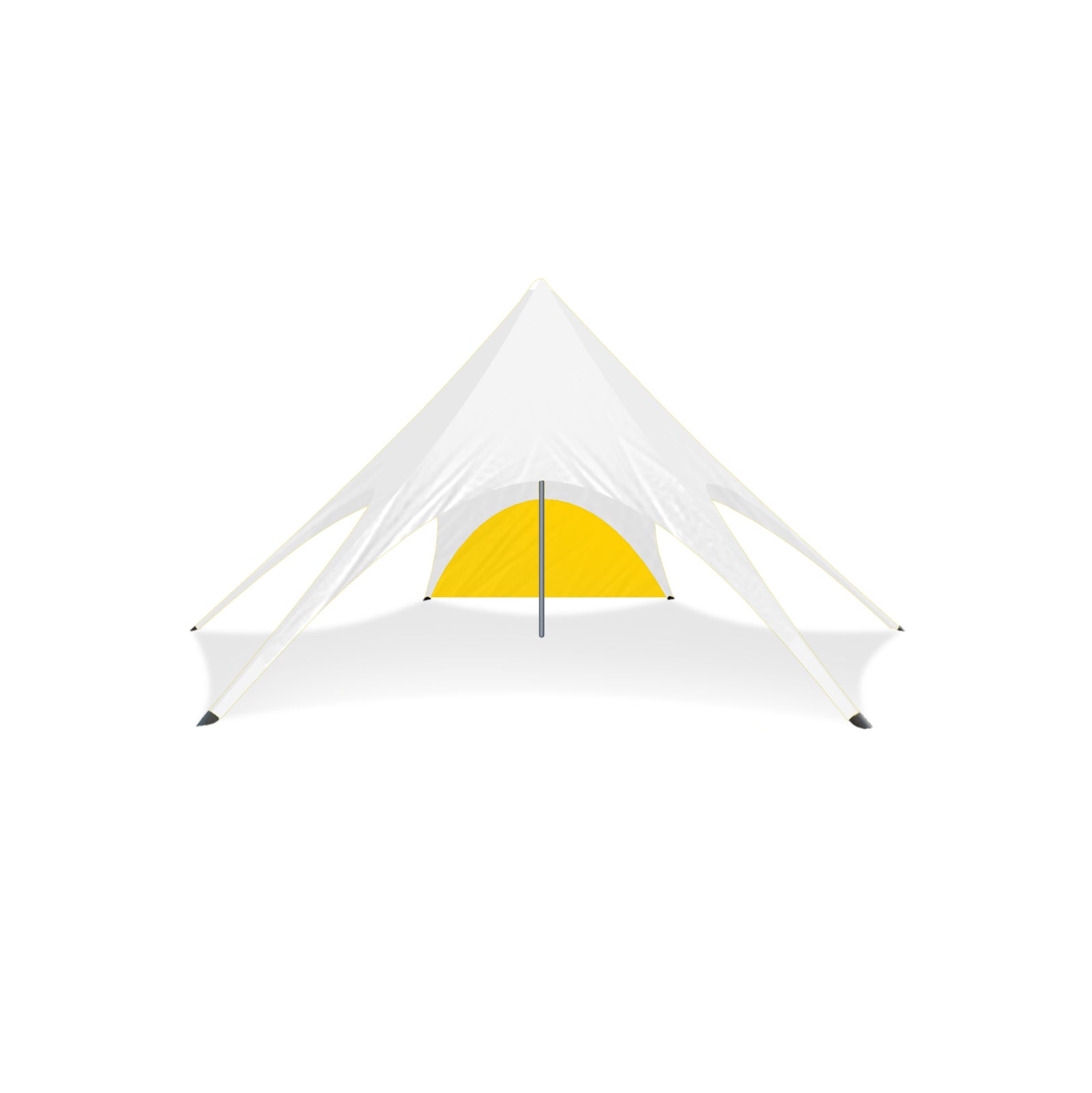 39ft Single Star Shade Wall in Yellow - Extreme Canopy