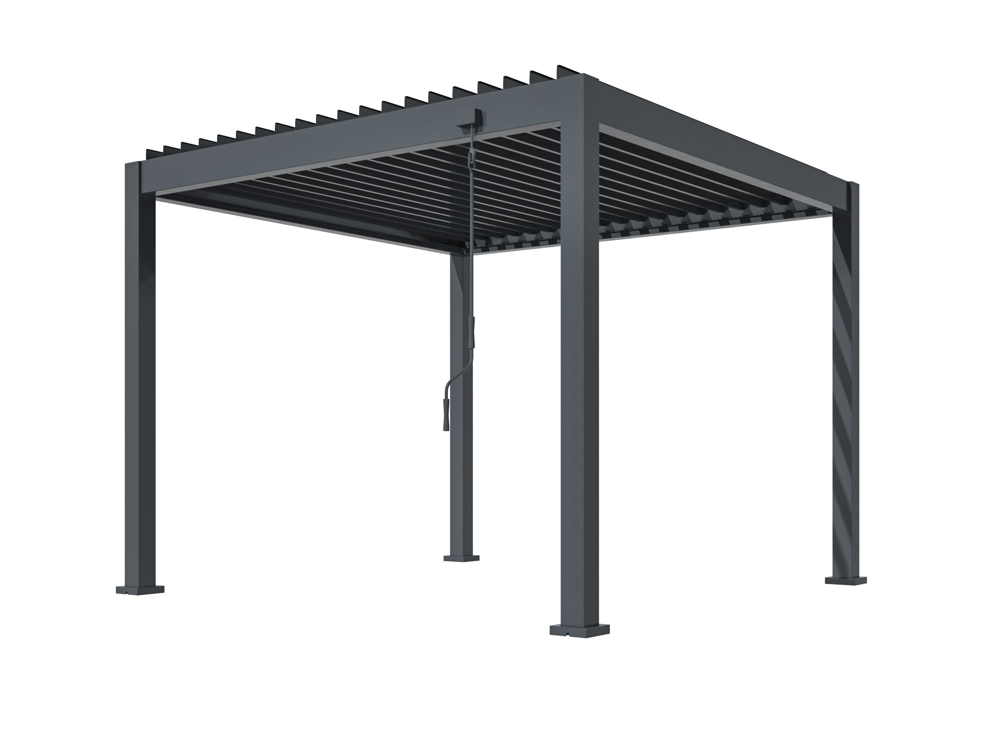 3X3 Grey Manual Pergola