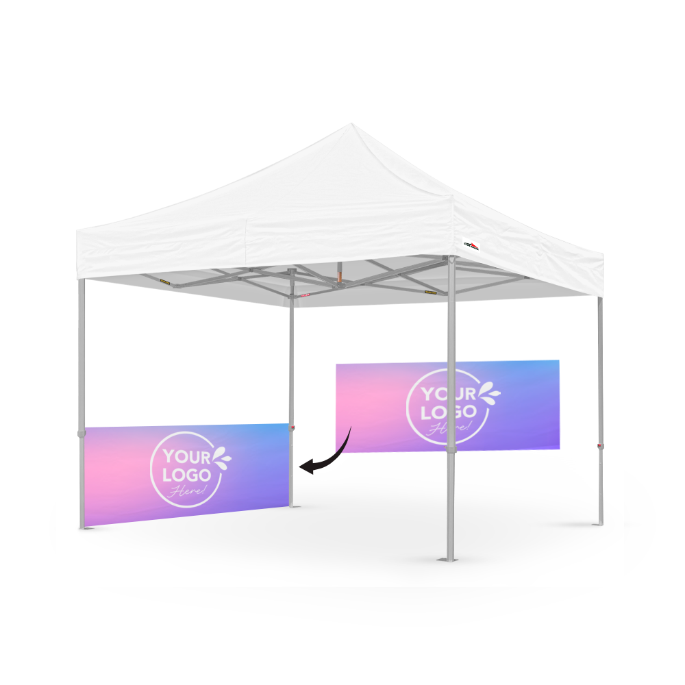 Custom Canopy Half Wall Double Print
