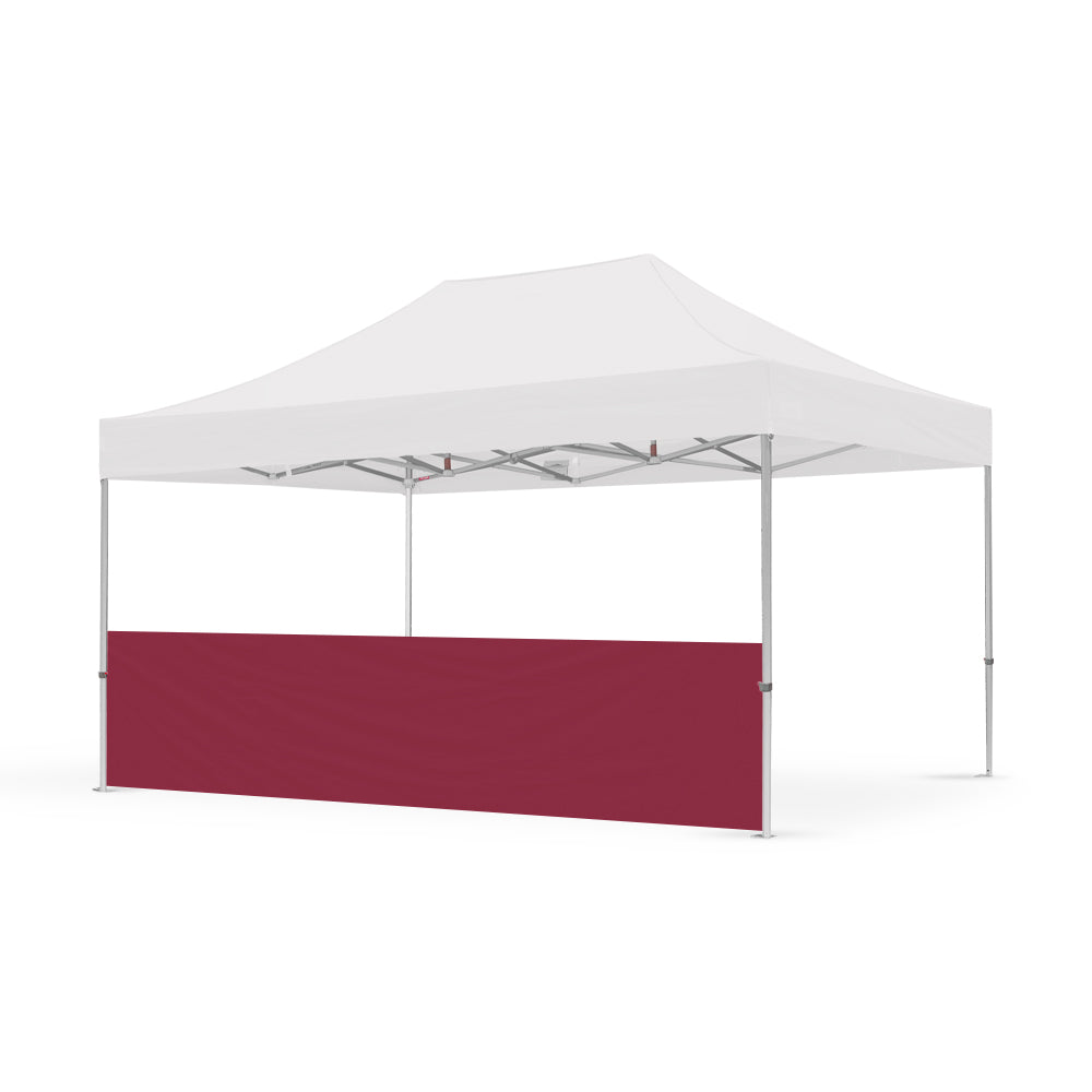 Extreme Marquees 4.5m maroon half wall side panel designed for a canopy tent