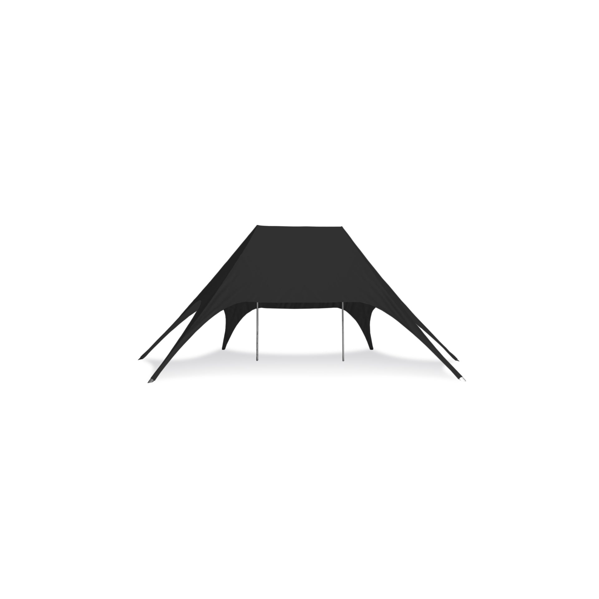 44ft x 28ft Double Pole Star Shade Black - Extreme Canopy