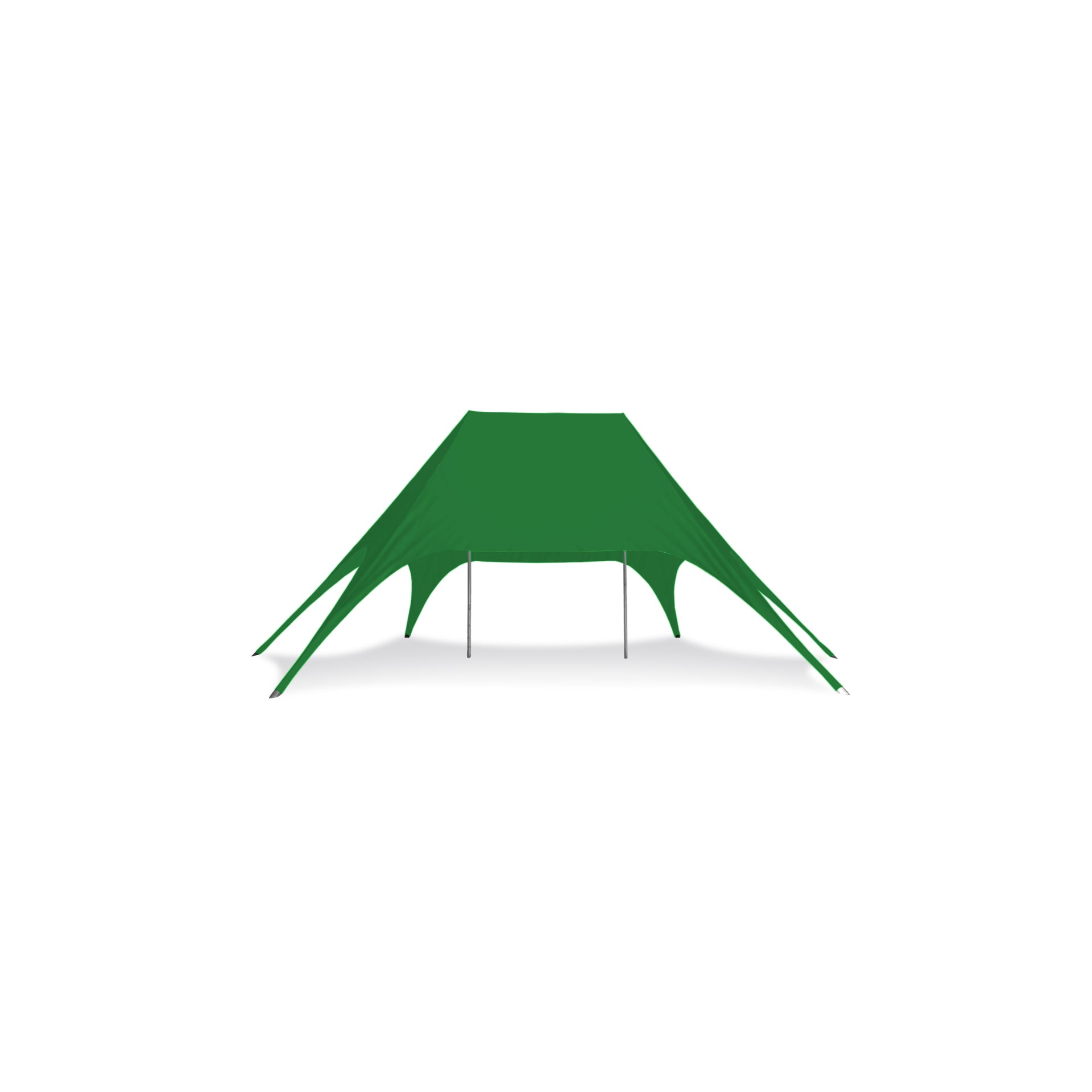 44ft x 28ft Double Pole Star Shade Green - Extreme Canopy
