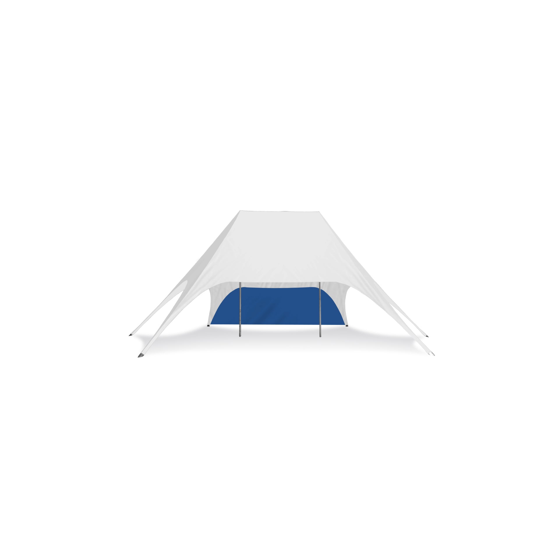 44ft x 28ft Double Pole Star Shade Large Wall in Blue - Extreme Canopy