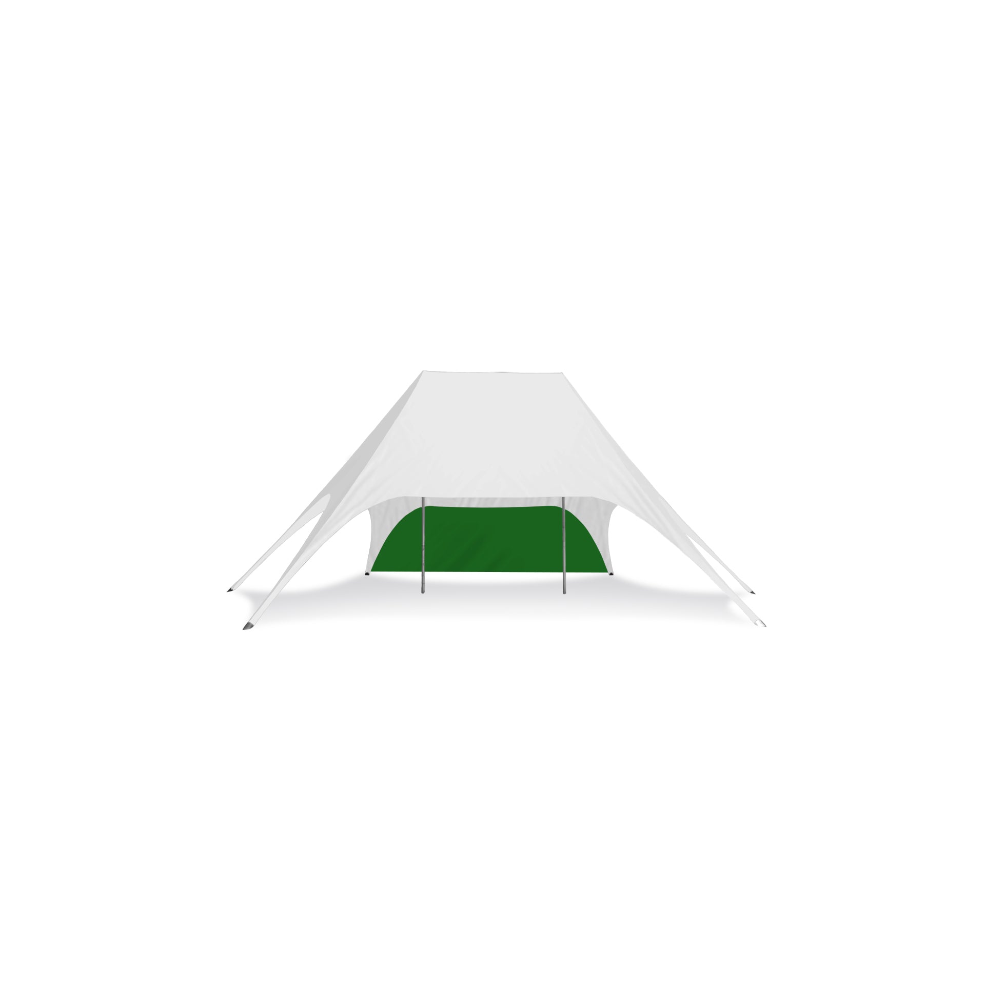 44ft x 28ft Double Pole Star Shade Large Wall in Green - Extreme Canopy
