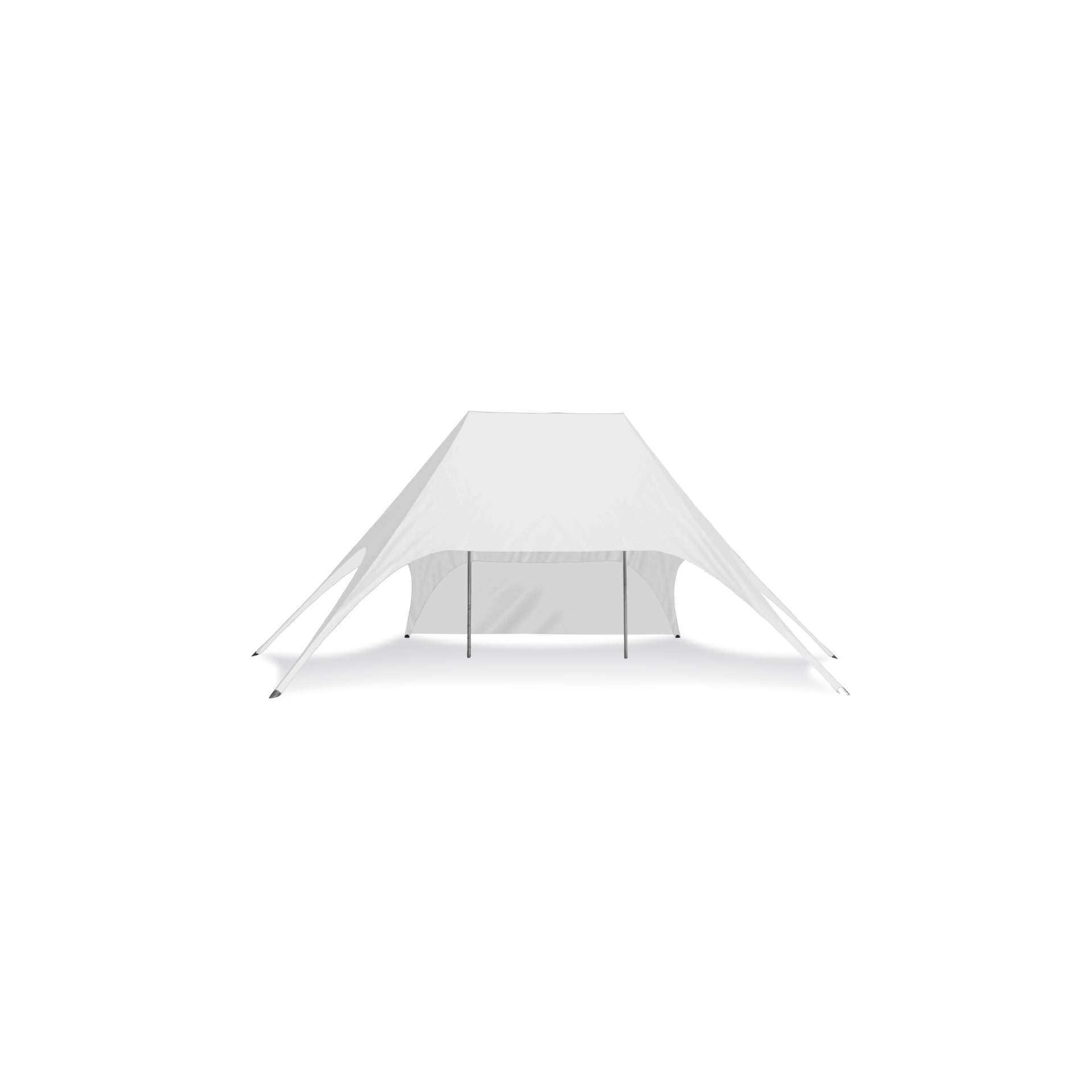 44ft x 28ft Double Pole Star Shade Large Wall in White - Extreme Canopy