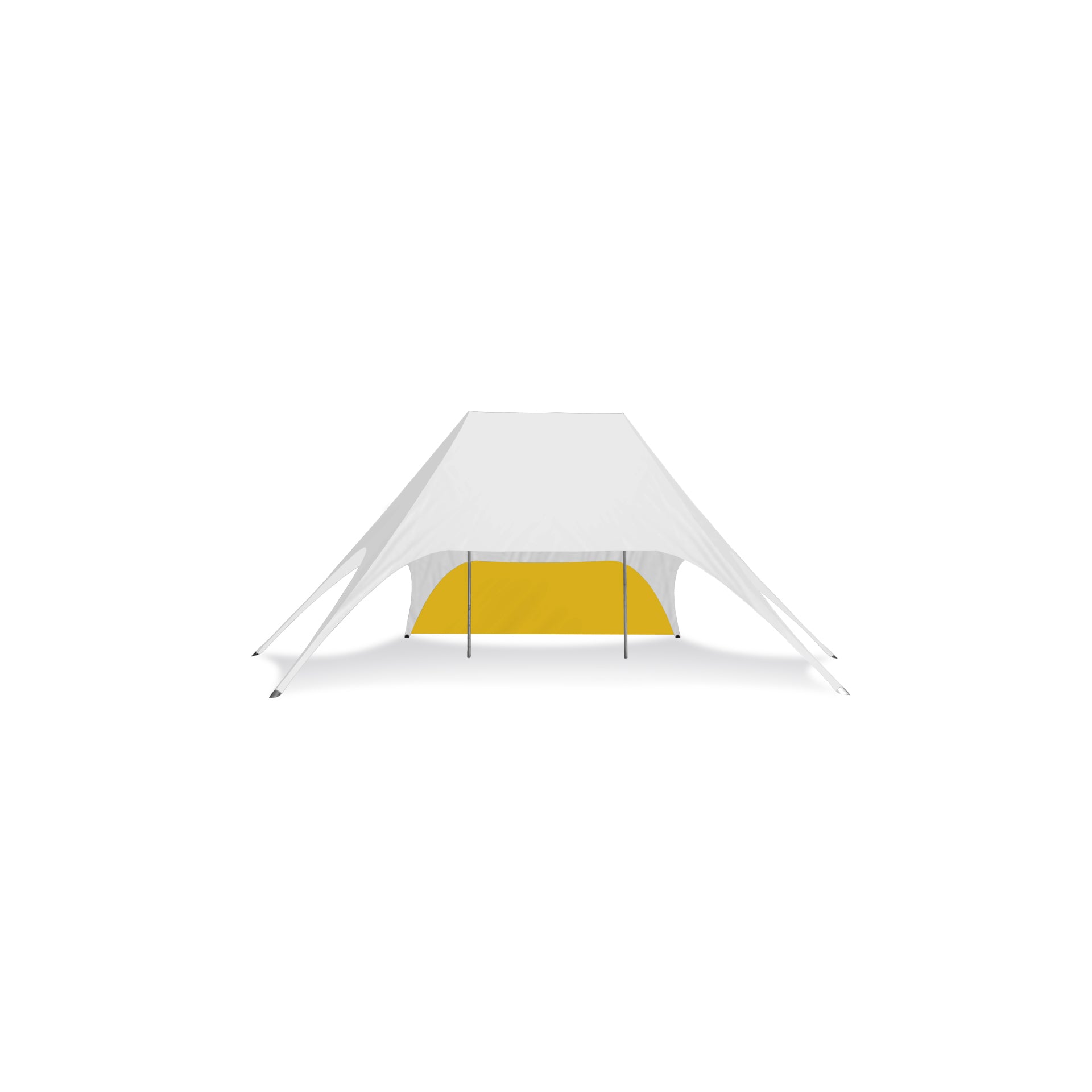 44ft x 28ft Double Pole Star Shade Large Wall in Yellow - Extreme Canopy