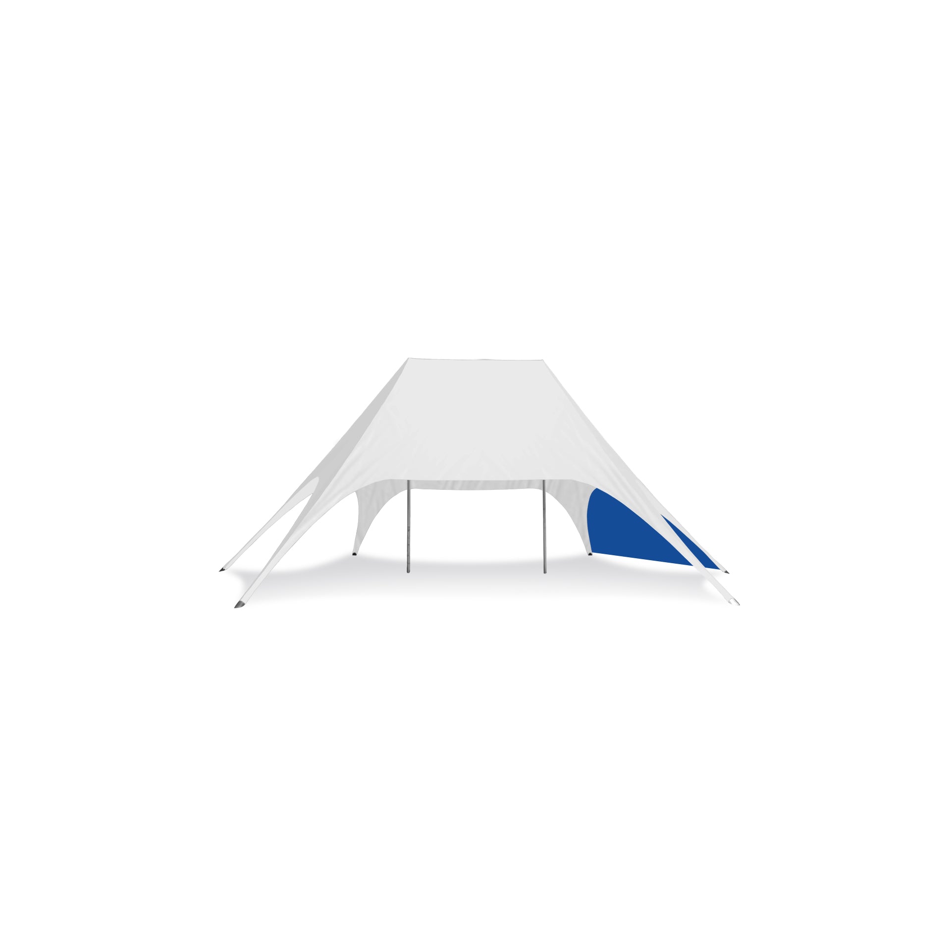 44ft x 28ft Double Pole Star Shade Small Wall in Blue - Extreme Canopy