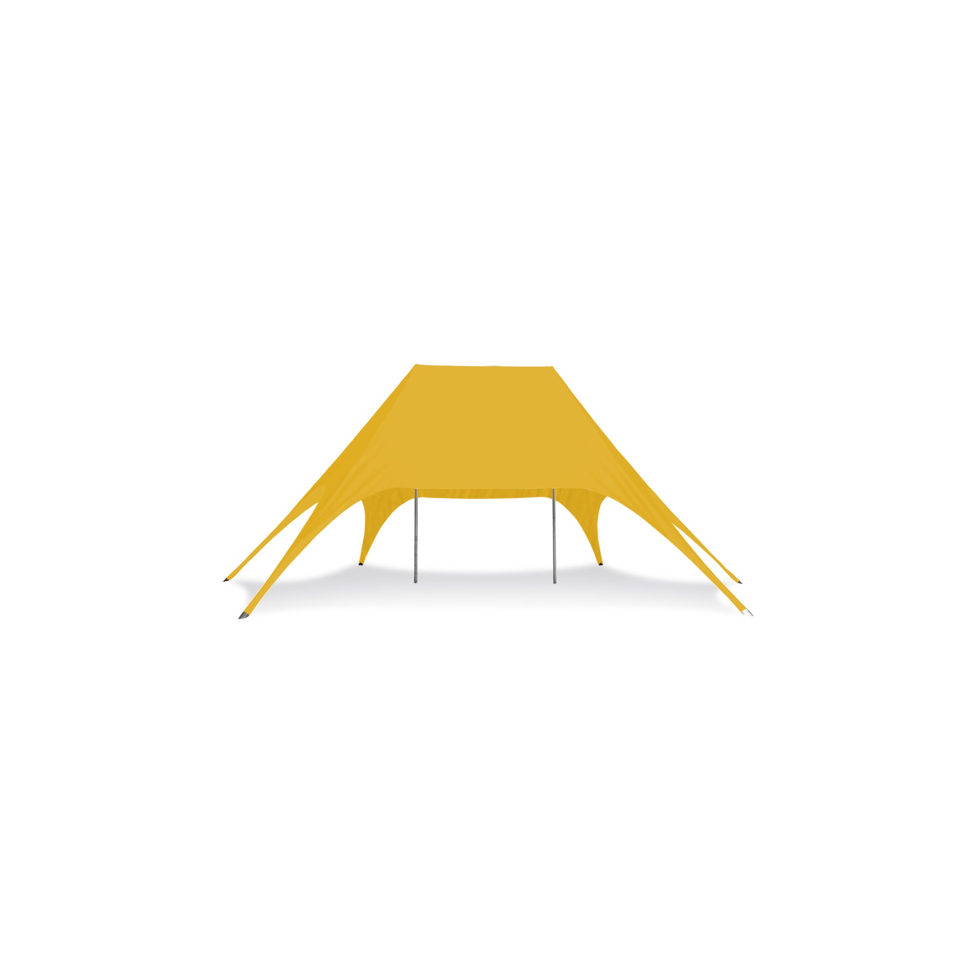 44ft x 28ft Double Pole Star Shade Yellow - Extreme Canopy