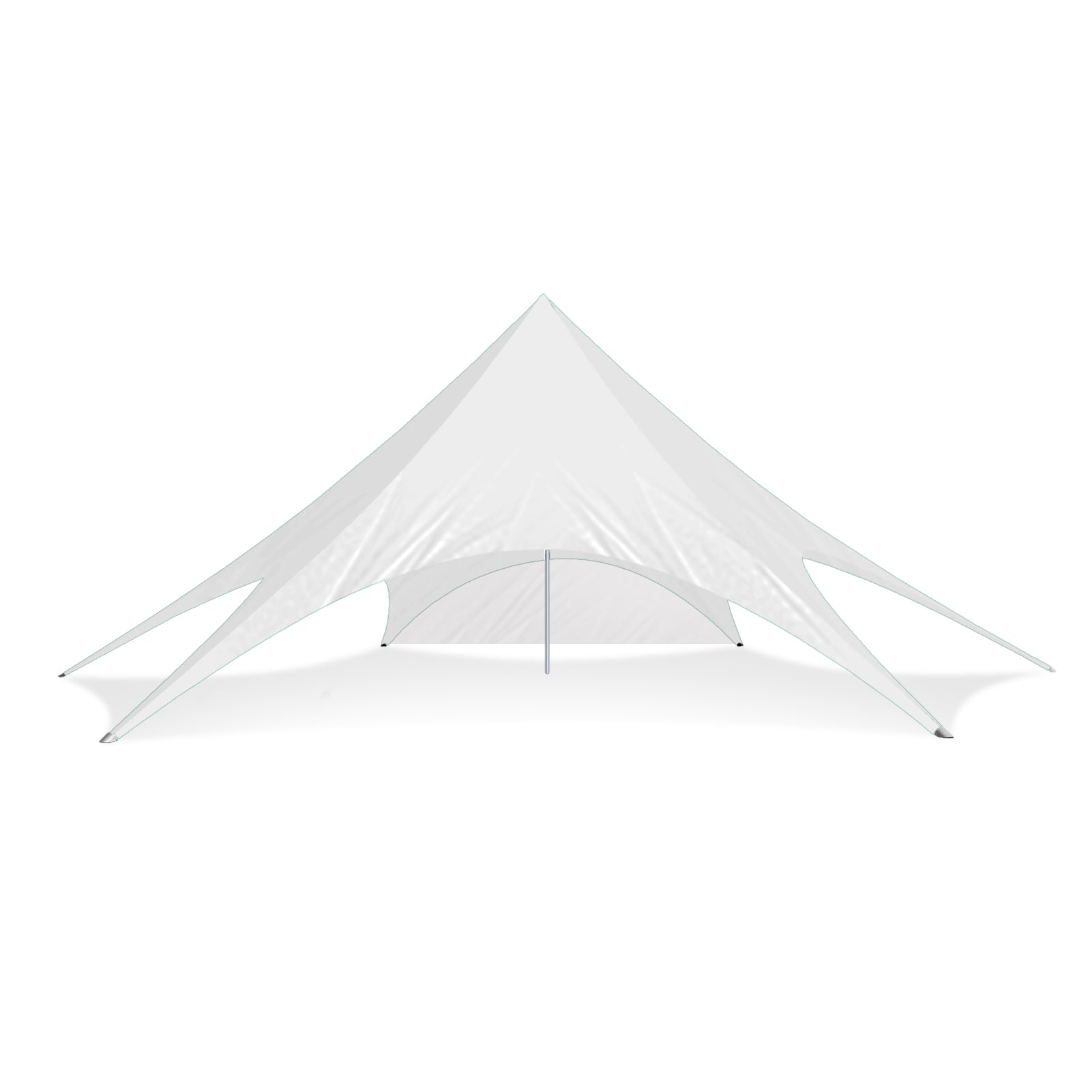 46ft Single Star Shade Wall in White