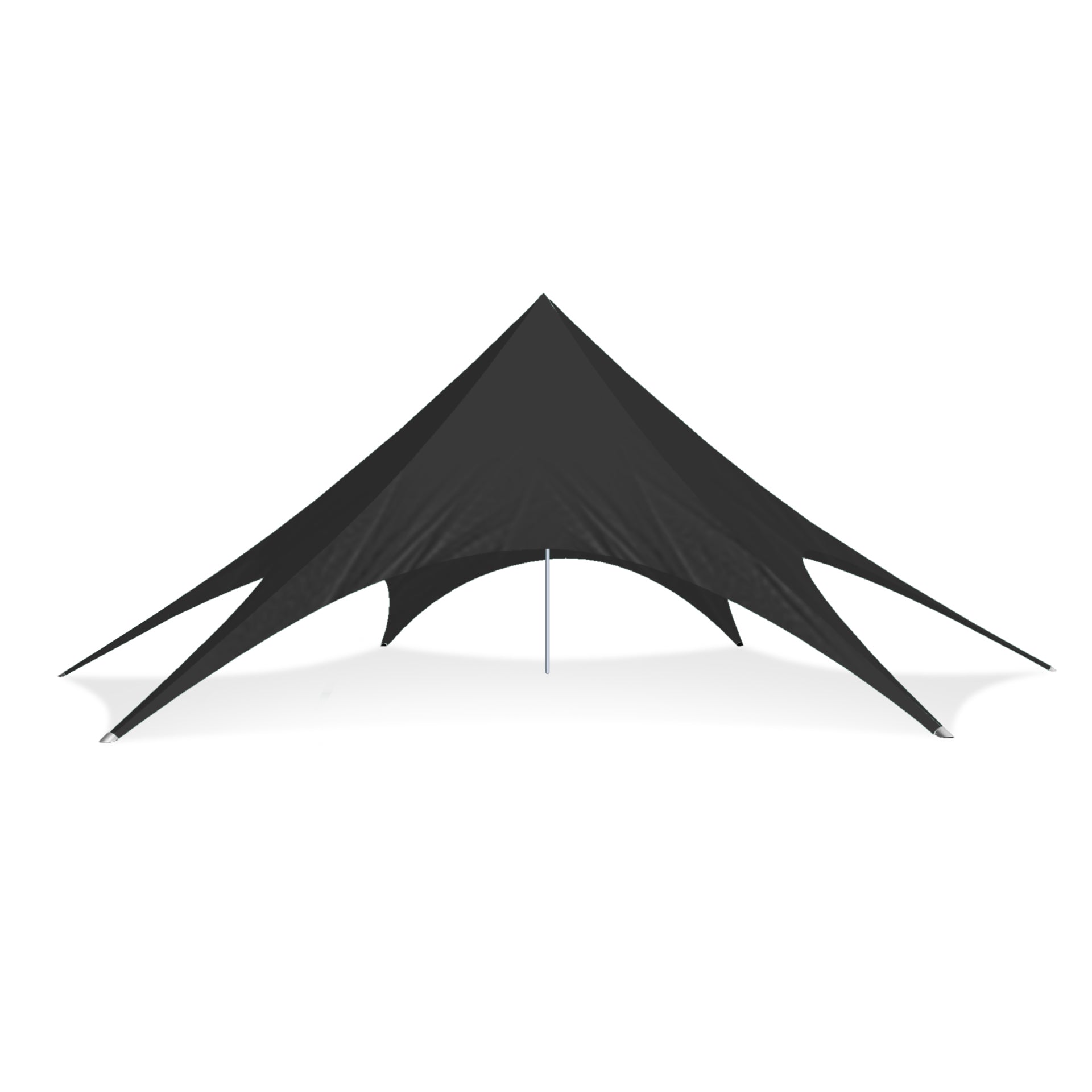 46ft Single Pole Star Shade Black - Extreme Canopy
