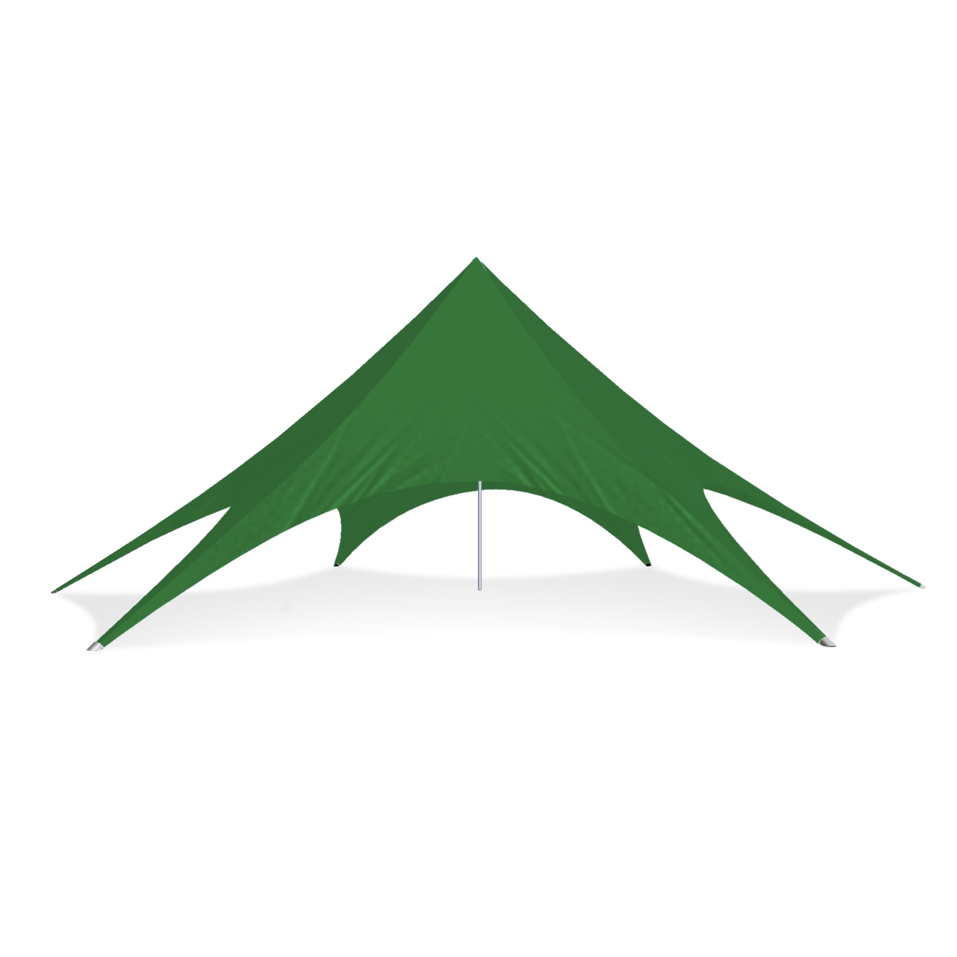 46ft Single Pole Star Shade Green - Extreme Canopy
