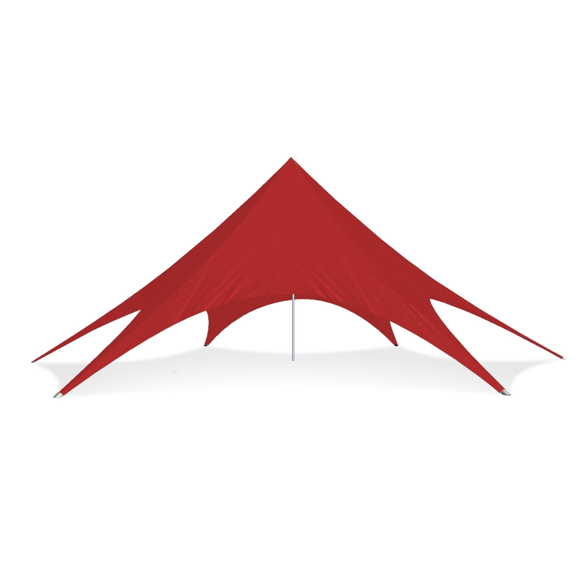 46ft Single Pole Star Shade Red - Extreme Canopy