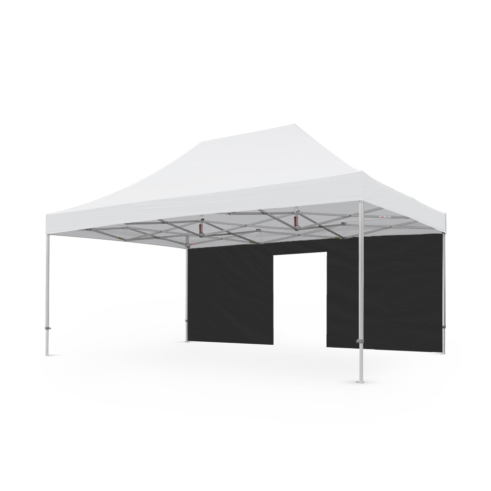 PVC Coated 20' Tec Canopy Door Wall in Black