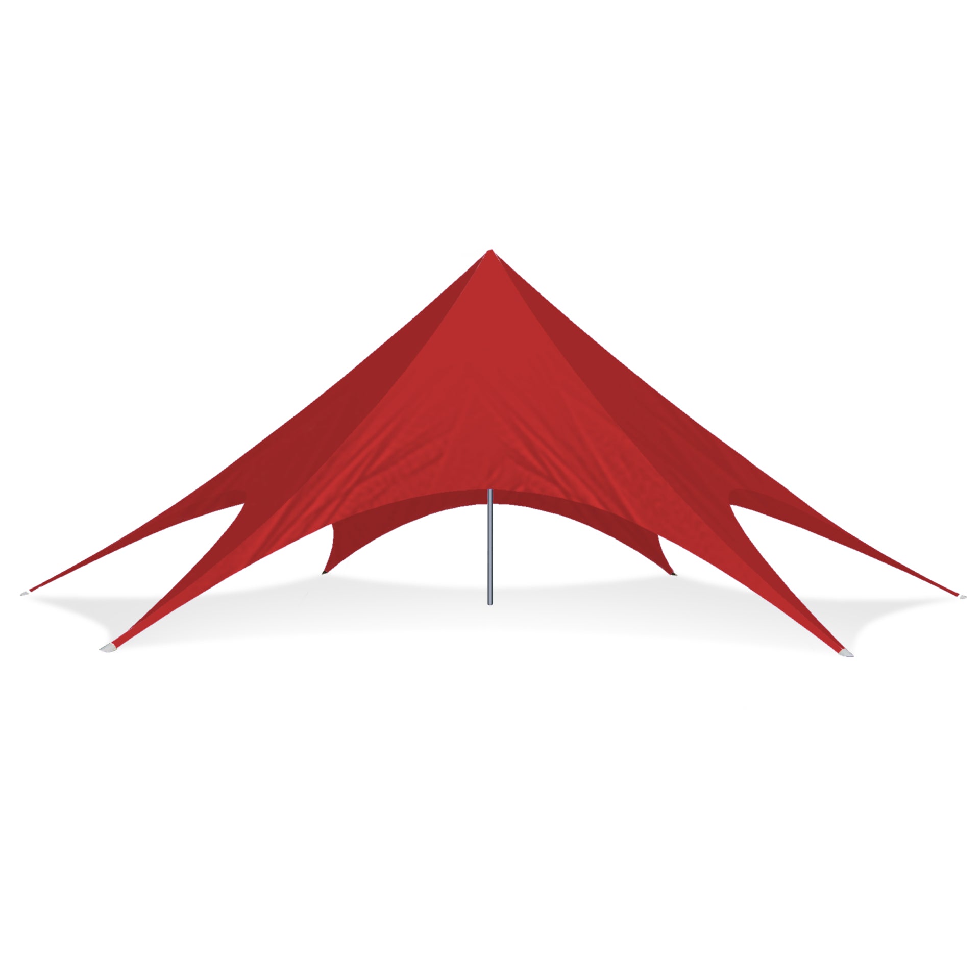 52ft Single Pole Star Shade Red - Extreme Canopy