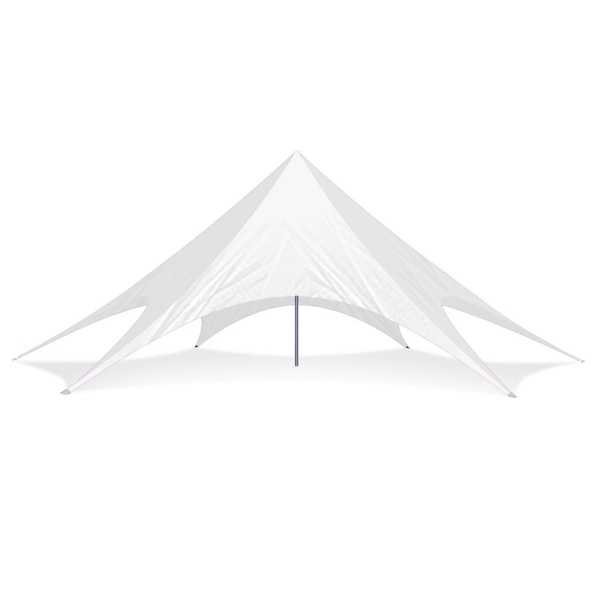 52ft Single Pole Star Shade White - Extreme Canopy